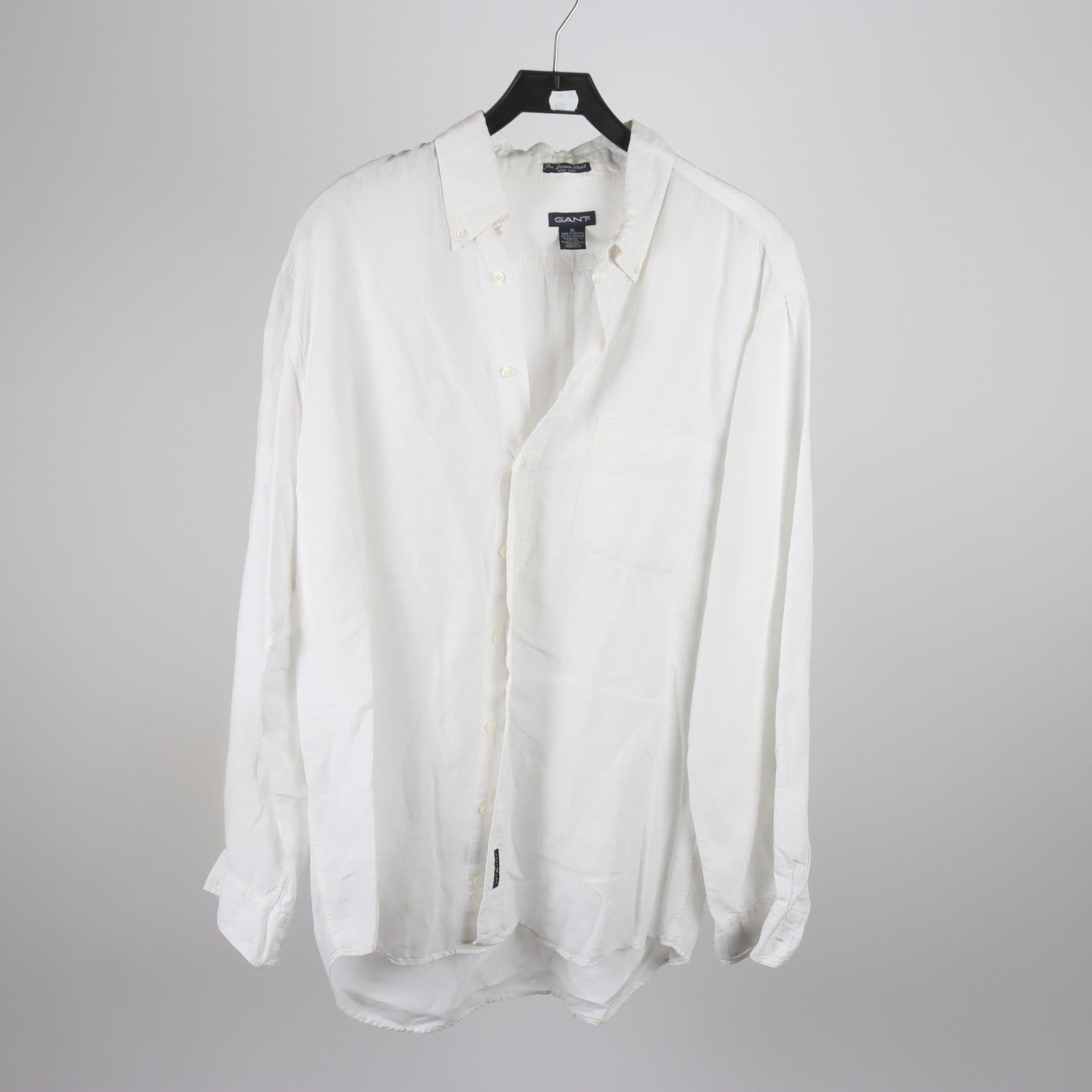 Skjorta, Gant, vit, 100% lin, stl. XL.