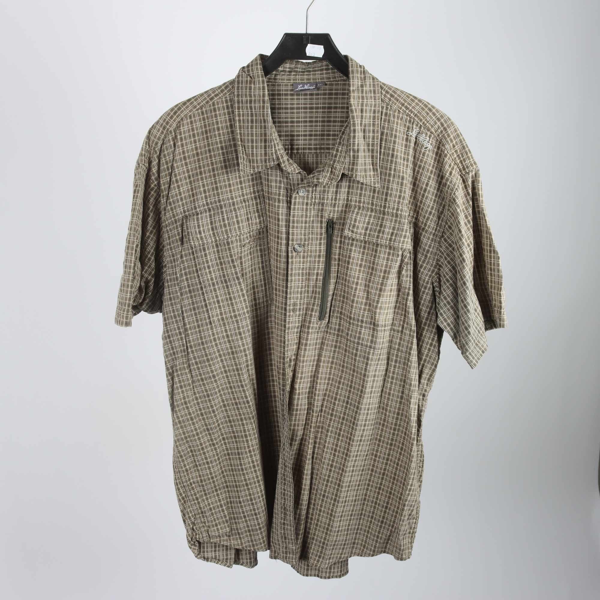 Skjorta, Lundhags, grön, rutig, stl. XXL.