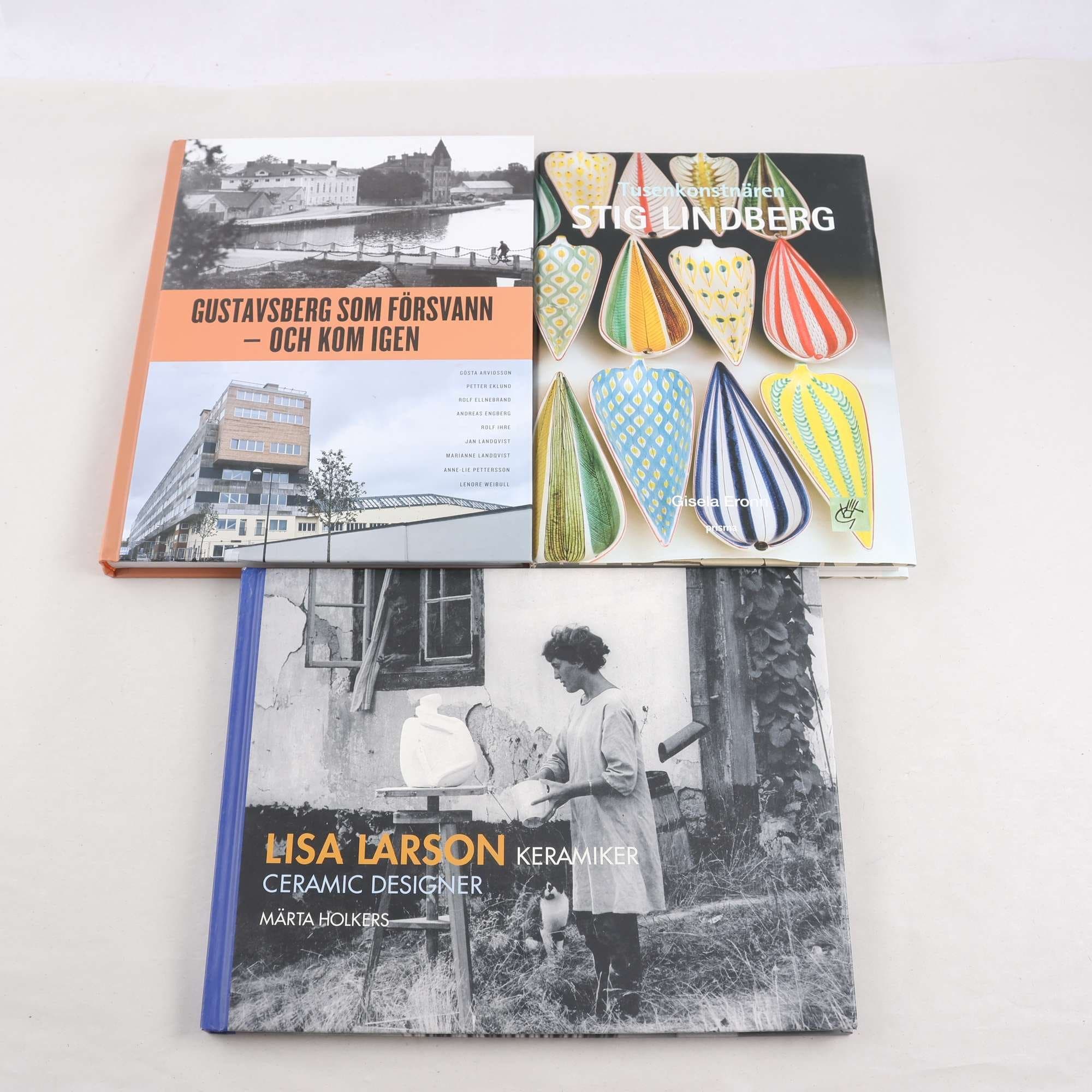 Gustavsberg, Lisa Larson & Stig Lindberg, bokpaket med 3 volymer