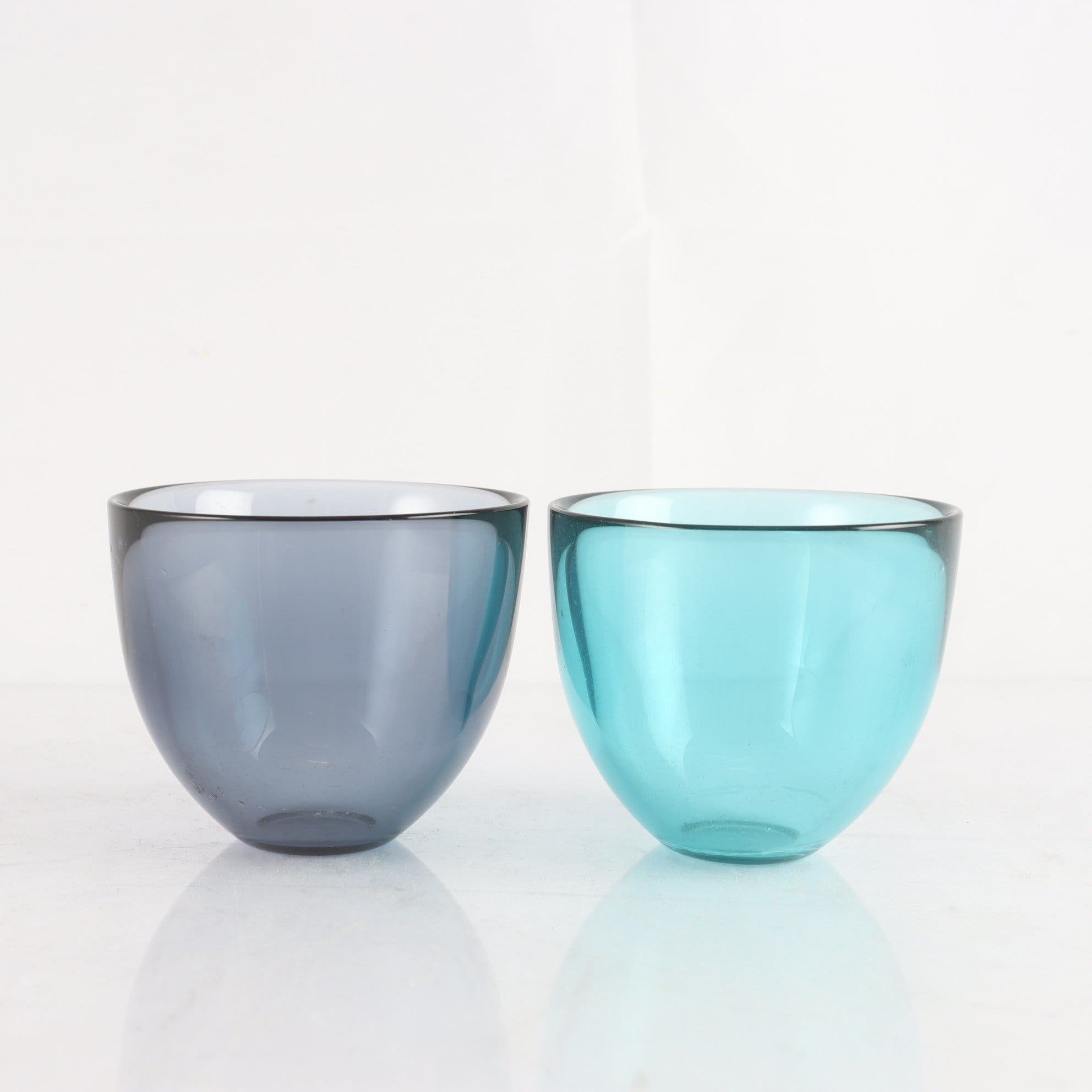 Skålar, glas, ”Pastillo”, Orrefors, Lena Bergström, 2 st