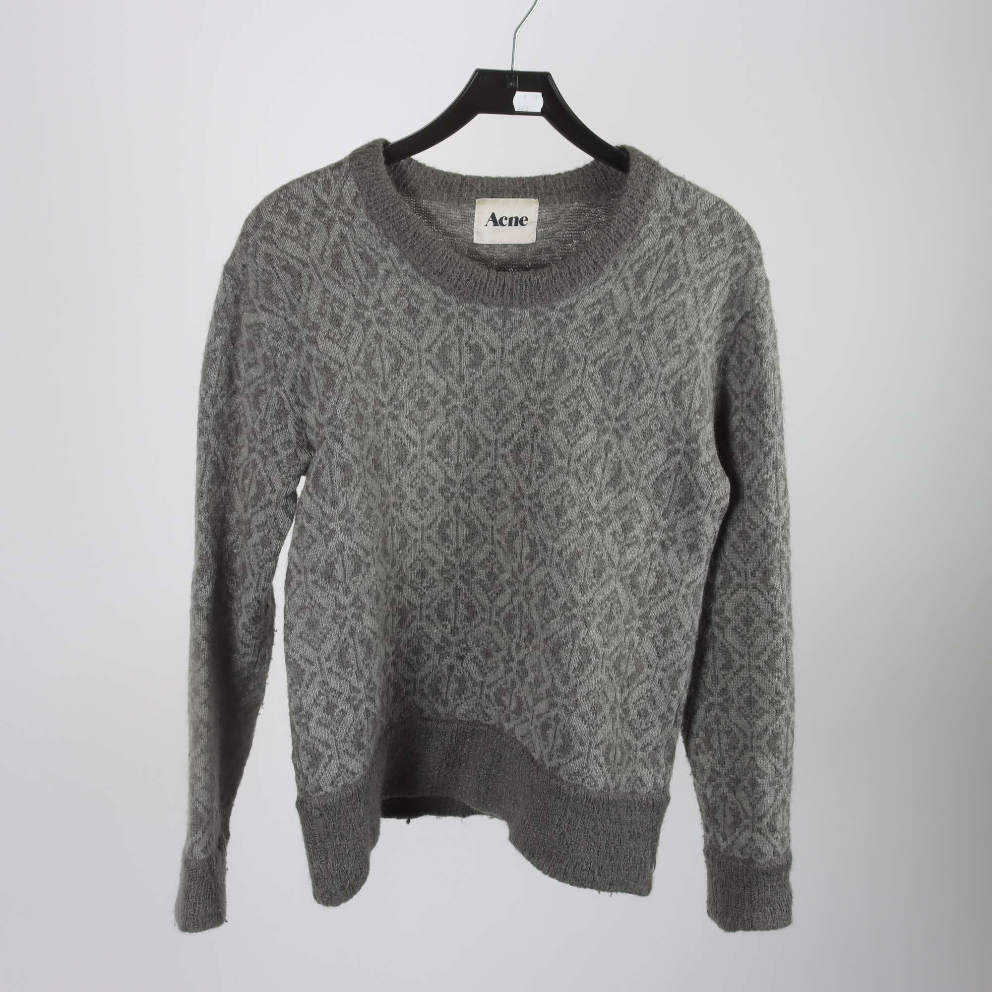 Tröja, Acne, grå, ull, mohair, stl. S.