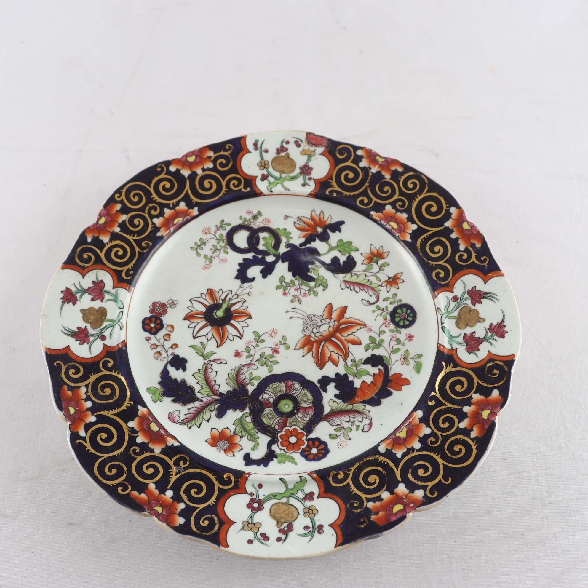 Tallrik, Mason´s, Patent ironstone china, England, 1815-1840.
