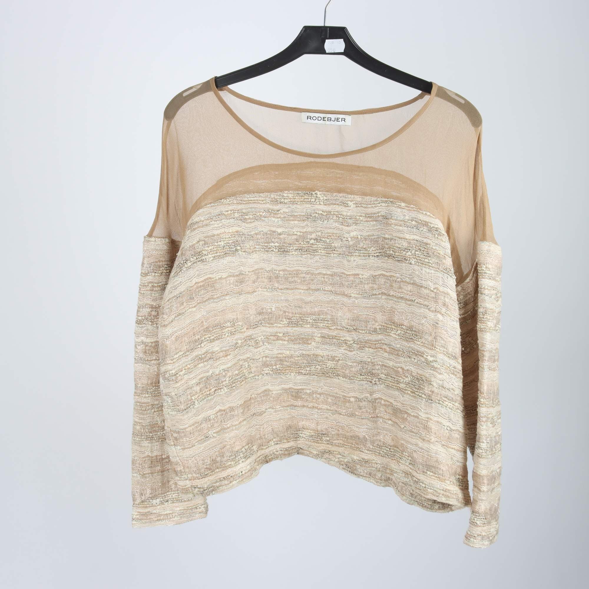 Blus, Rodebjer, brun, beige, stl. M.