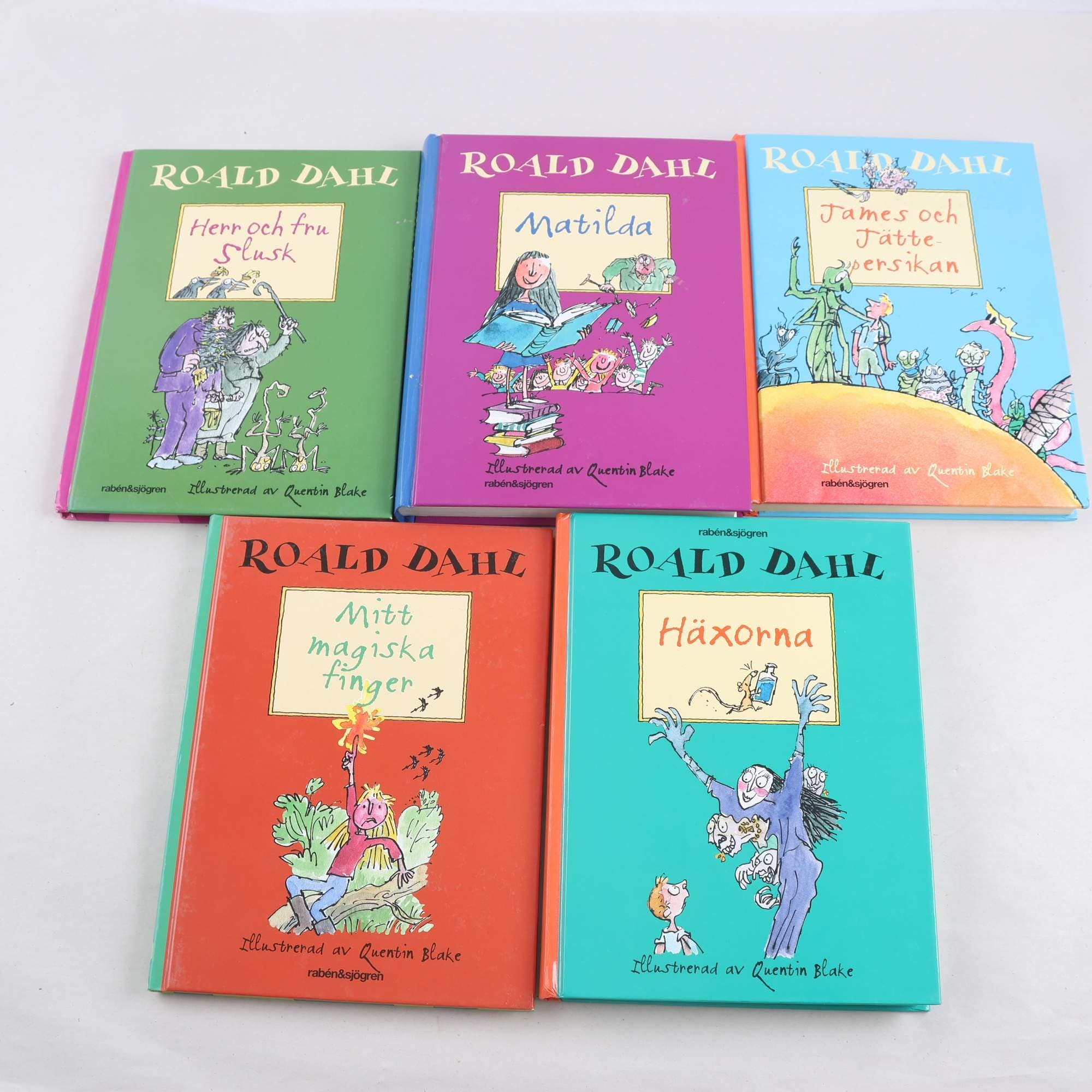 Roald Dahl, bokpaket med 5 volymer