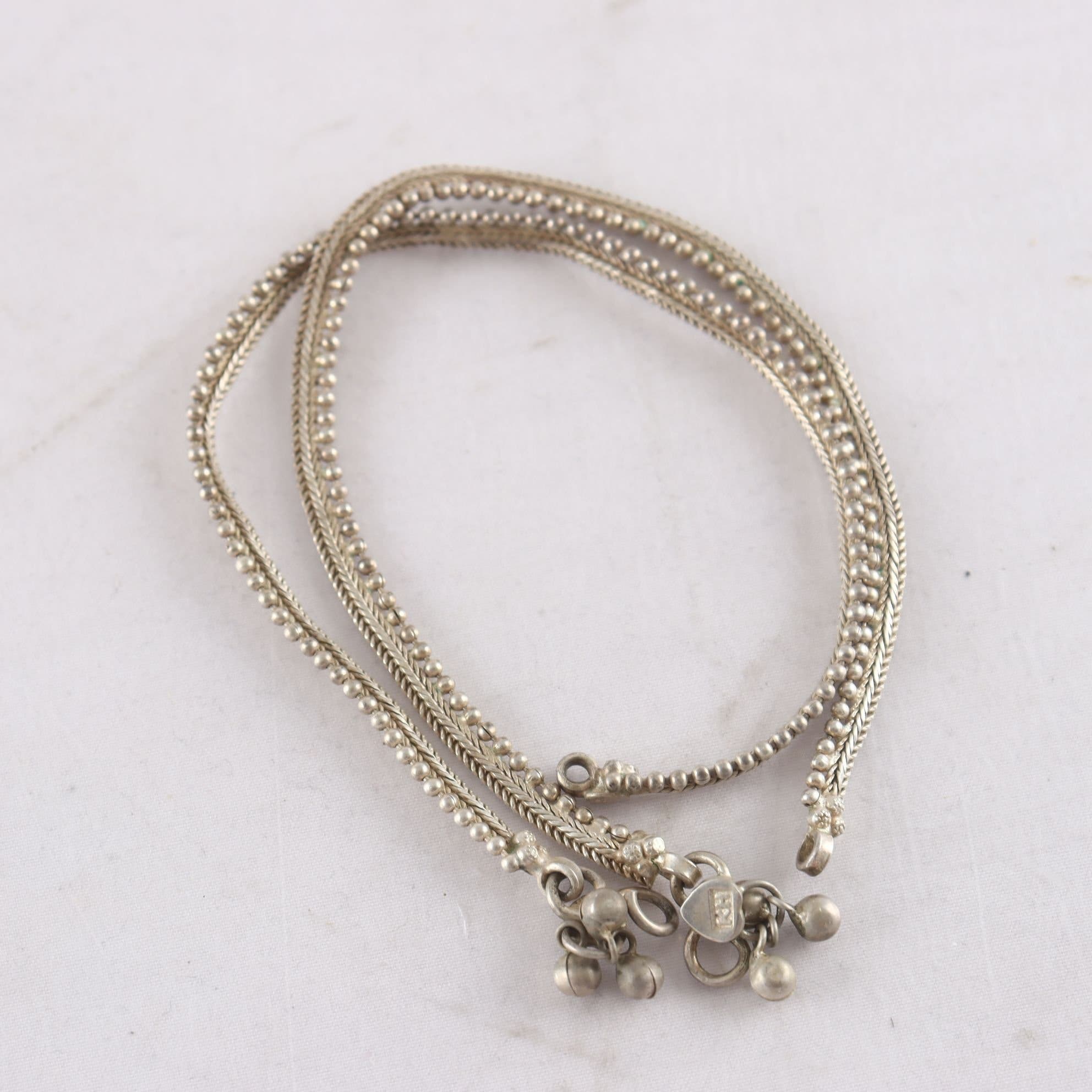 Vristlänkar, silver, två stycken
