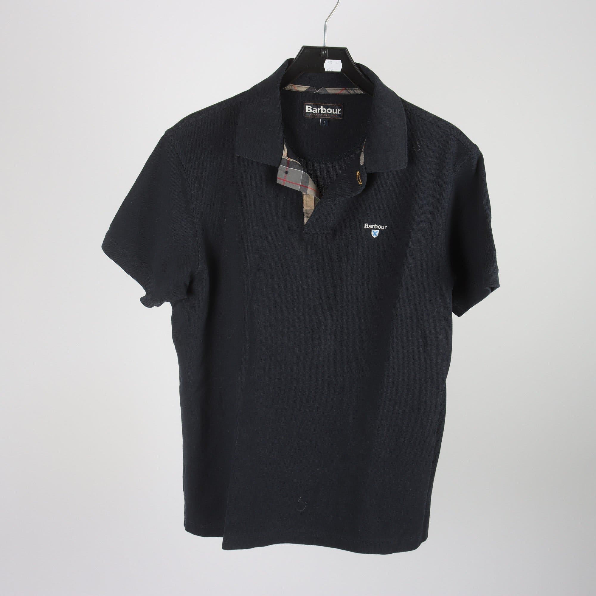 Piké, Barbour, blå, stl. L.