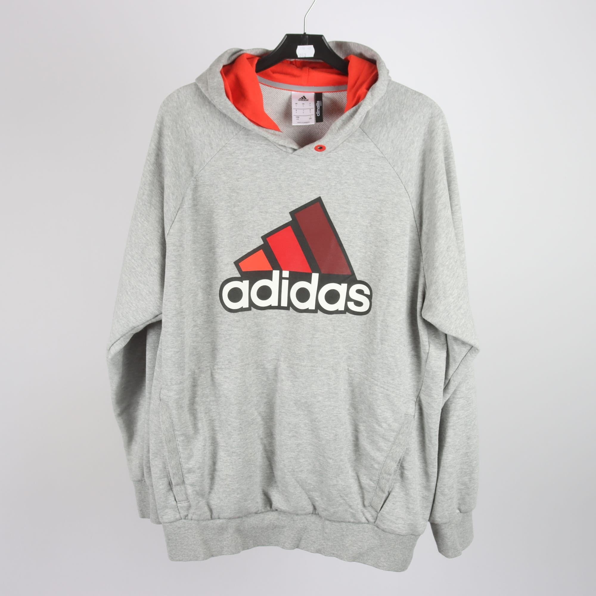 Hoodie, Adidas, grå, stl. L.