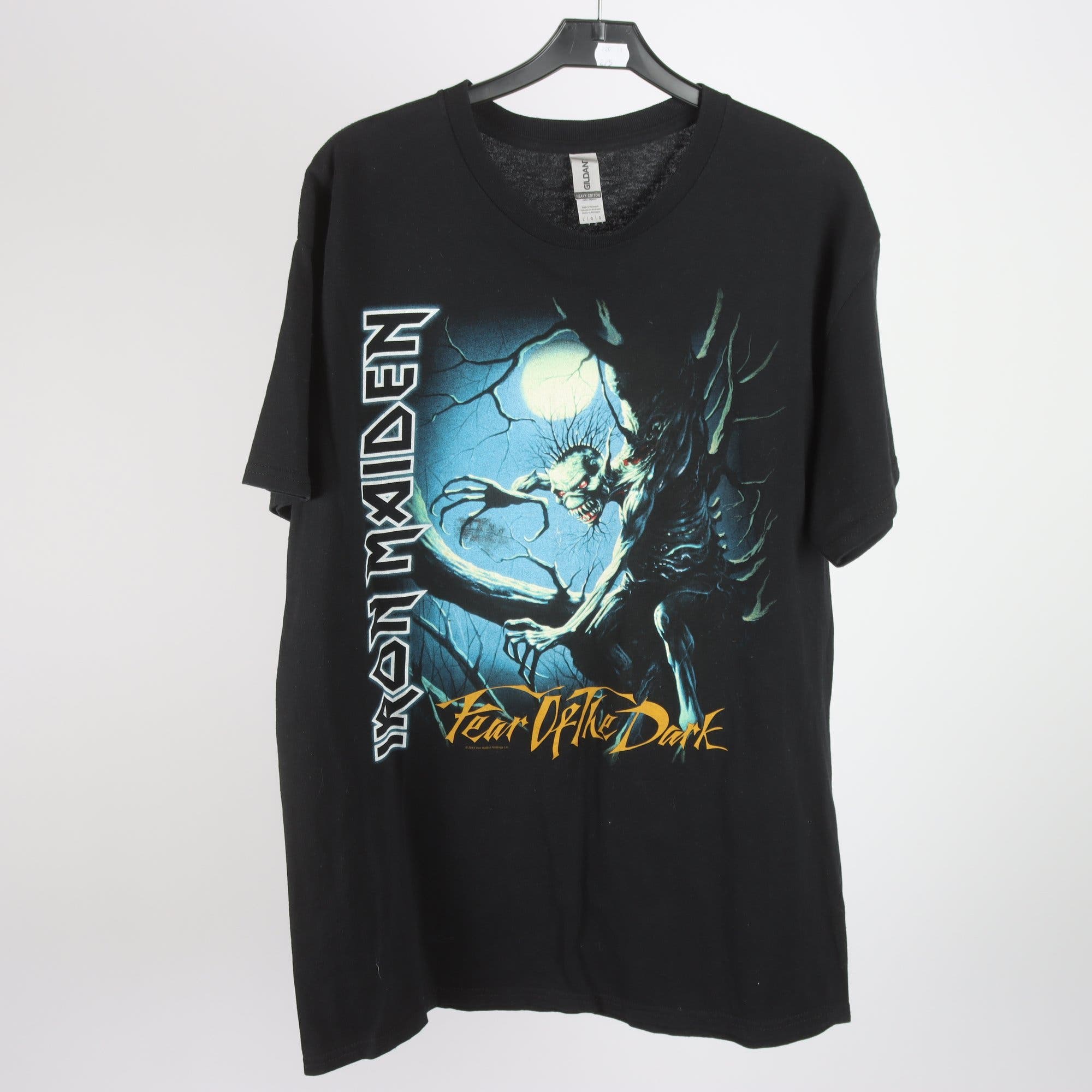 T-shirt, Gildan, Iron Maiden, svart, mönstrad, stl. L.