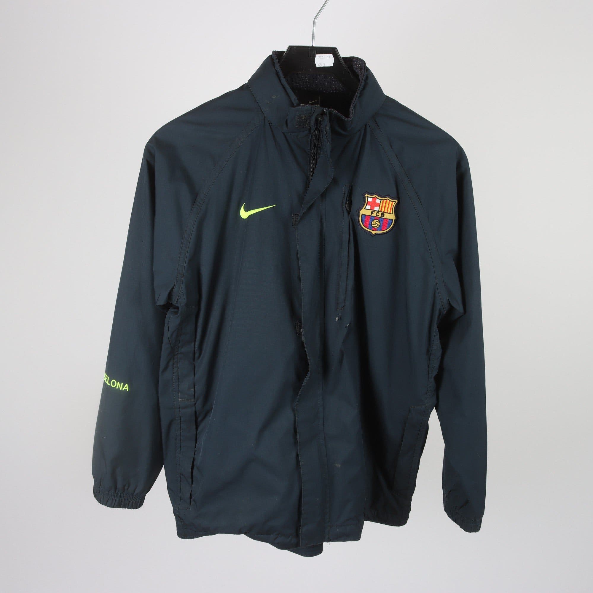 Vindjacka, Nike, FCB, blå, stl. 158.