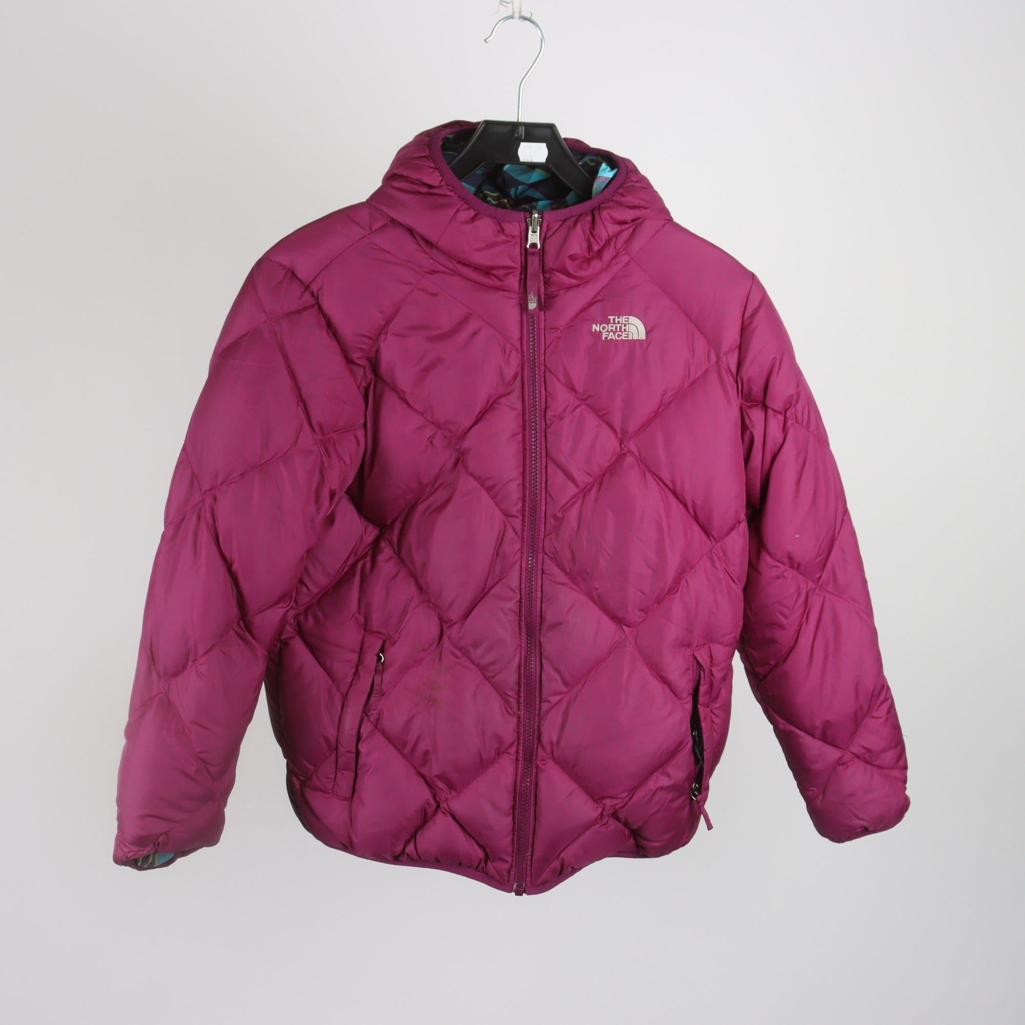 Vinterjacka, The North Face, lila, rutig, stl. XL.
