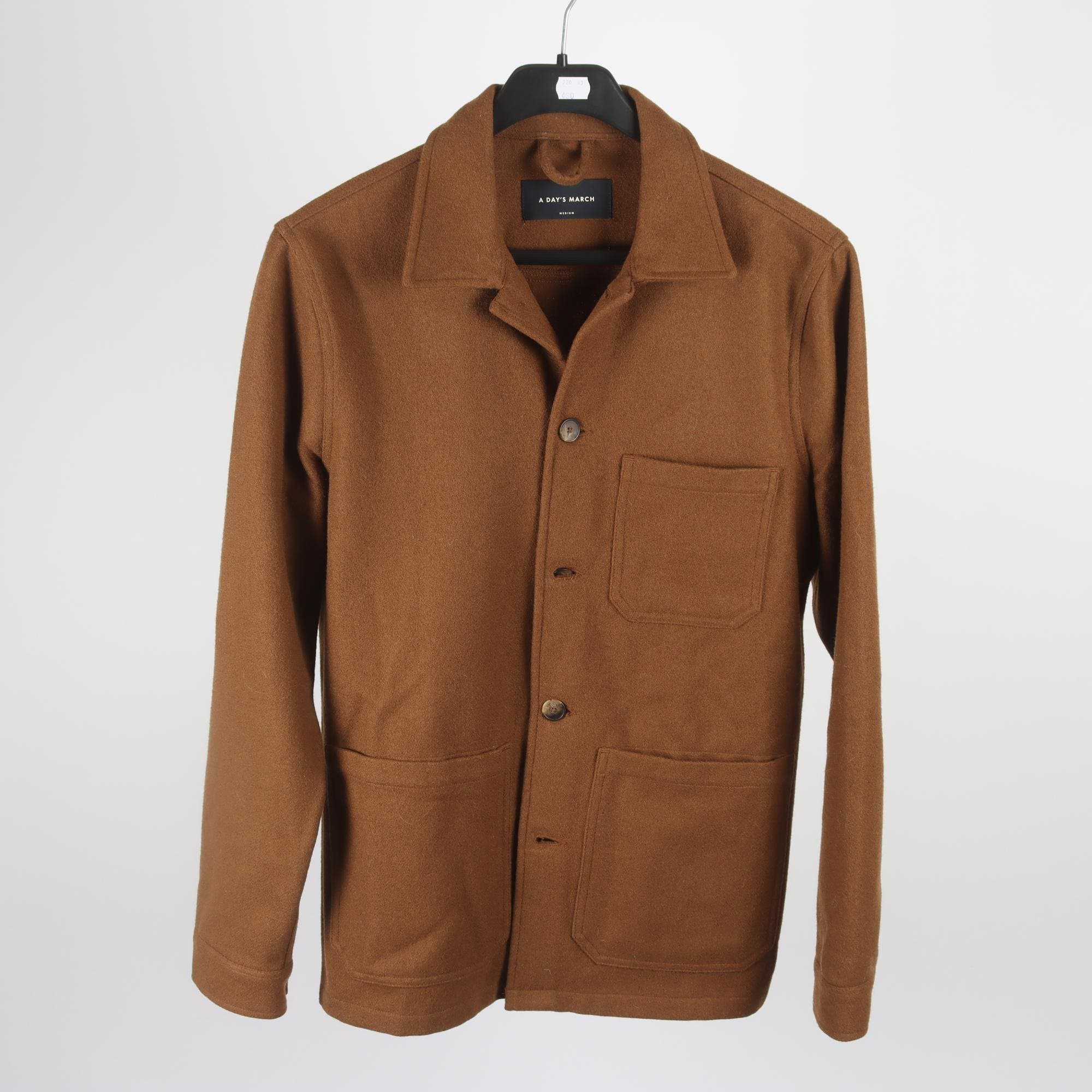 Worker Jacket, A Day’s March, brun, 80% ull, stl. M.