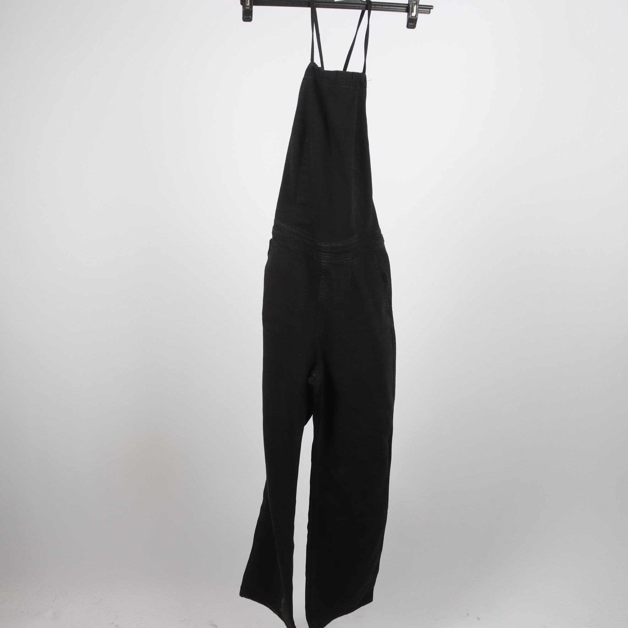 Byxdress, Weekday, svart, jeans, stl. 38.