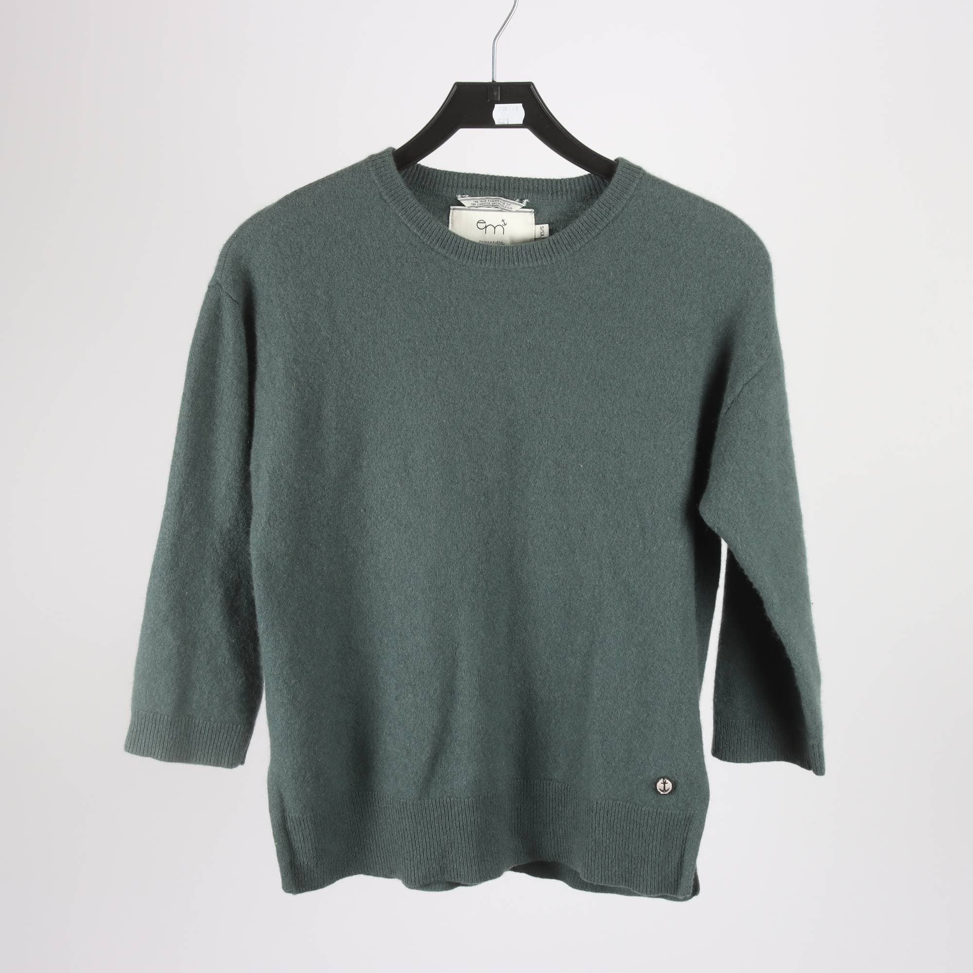 Tröja, Emma Malena, mossgrön, 100% cashmere, stl. XS/S.