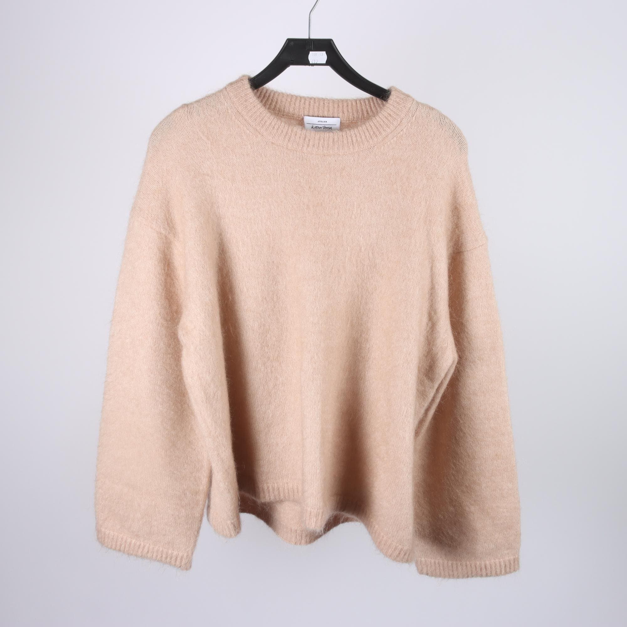 Tröja, & Other Stories, beige, ull, mohair, stl. L.
