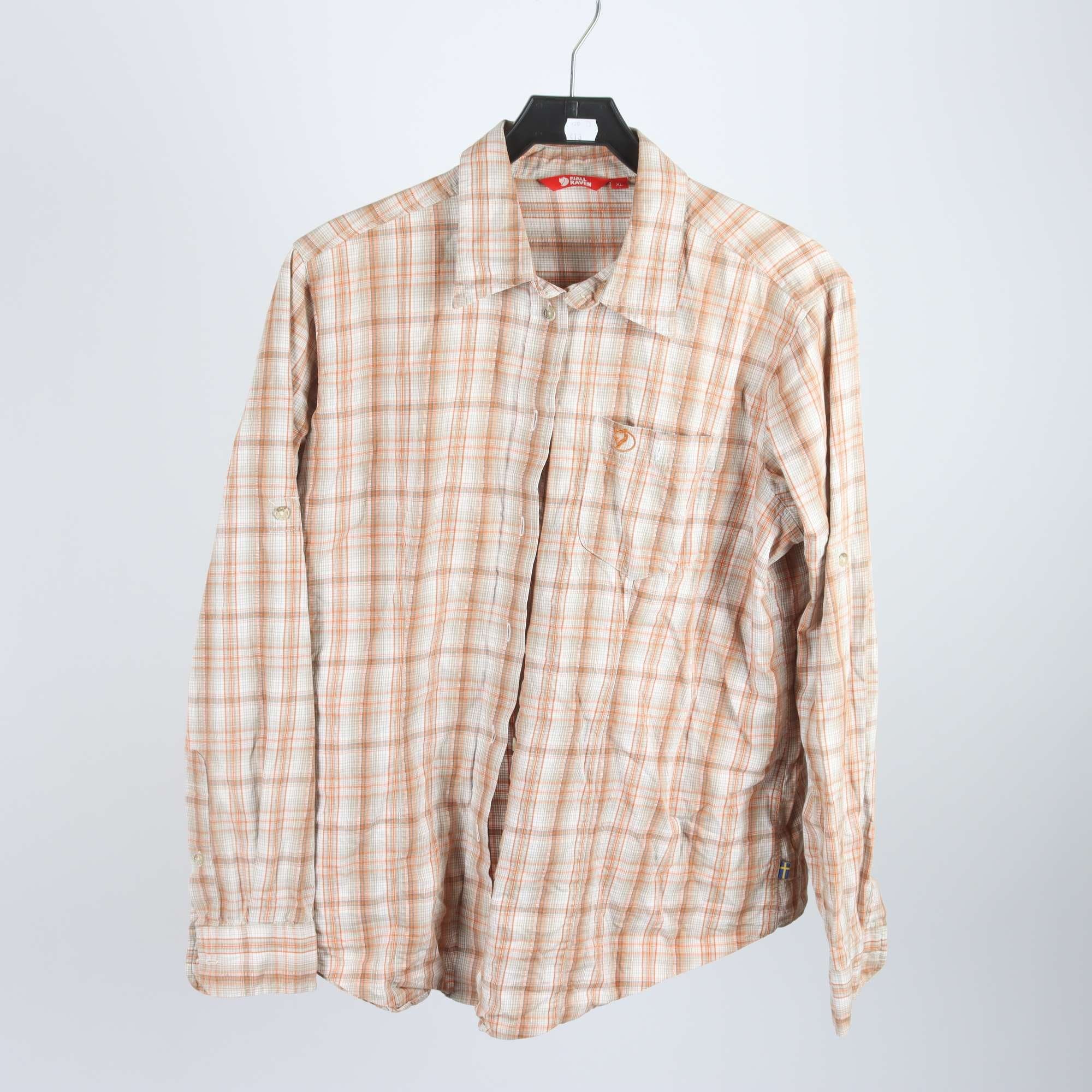 Skjorta, Fjällräven, beige, rutig, stl. XL.
