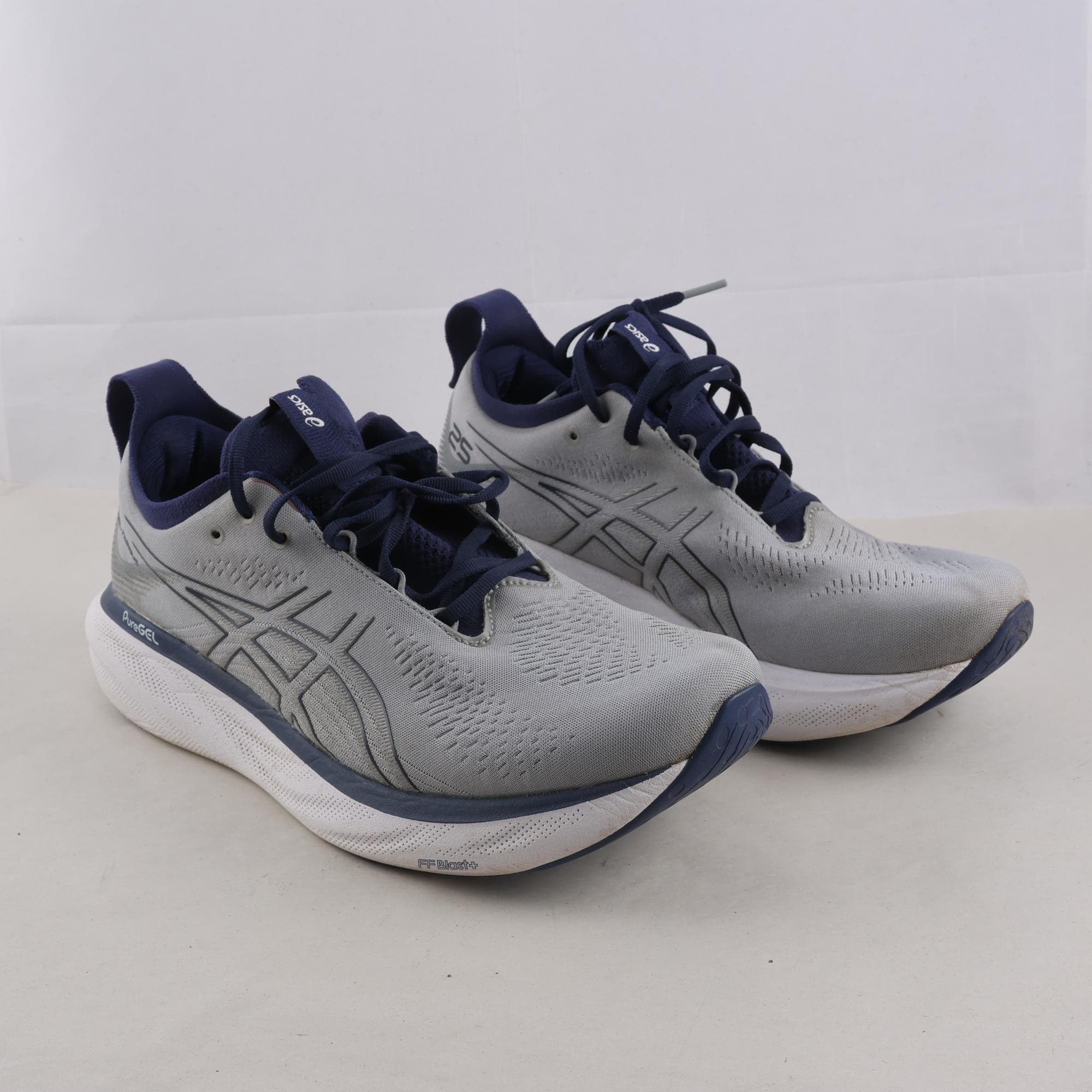 Sneakers, Asics, grå, blå, stl. 45.