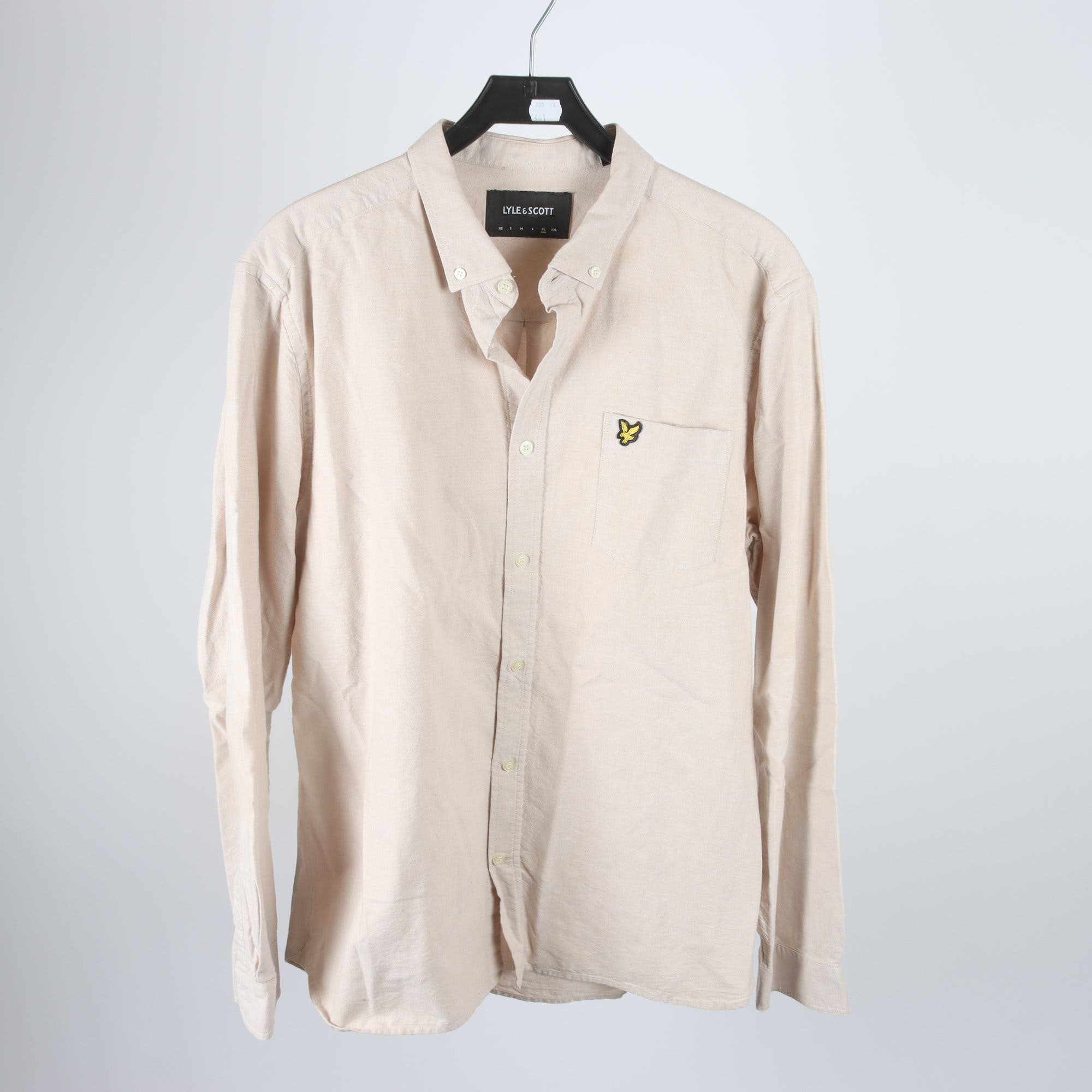 Skjorta, Lyle & Scott, beige, stl. XL.
