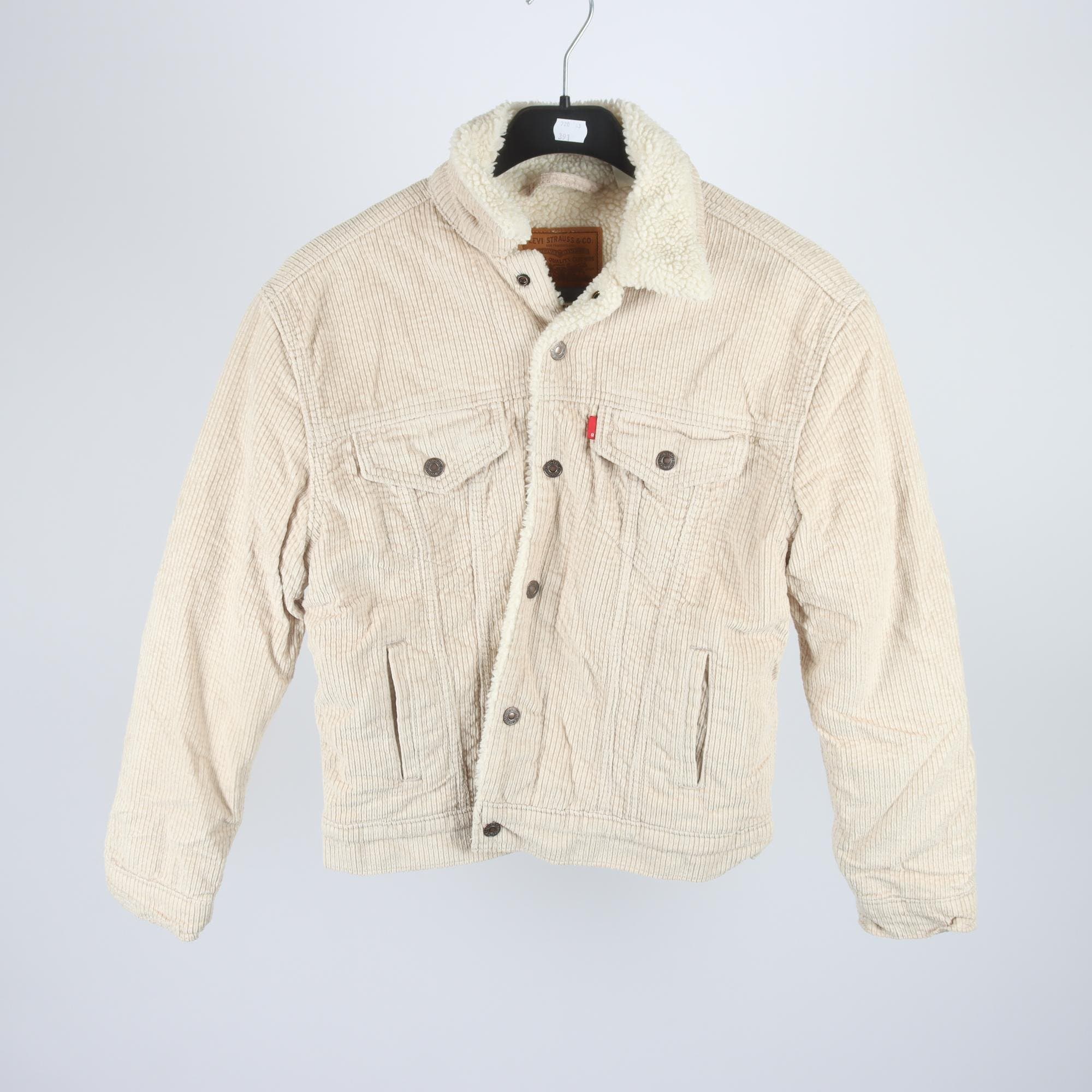 Fodrad jacka, Levis, beige, manchester, stl. S.