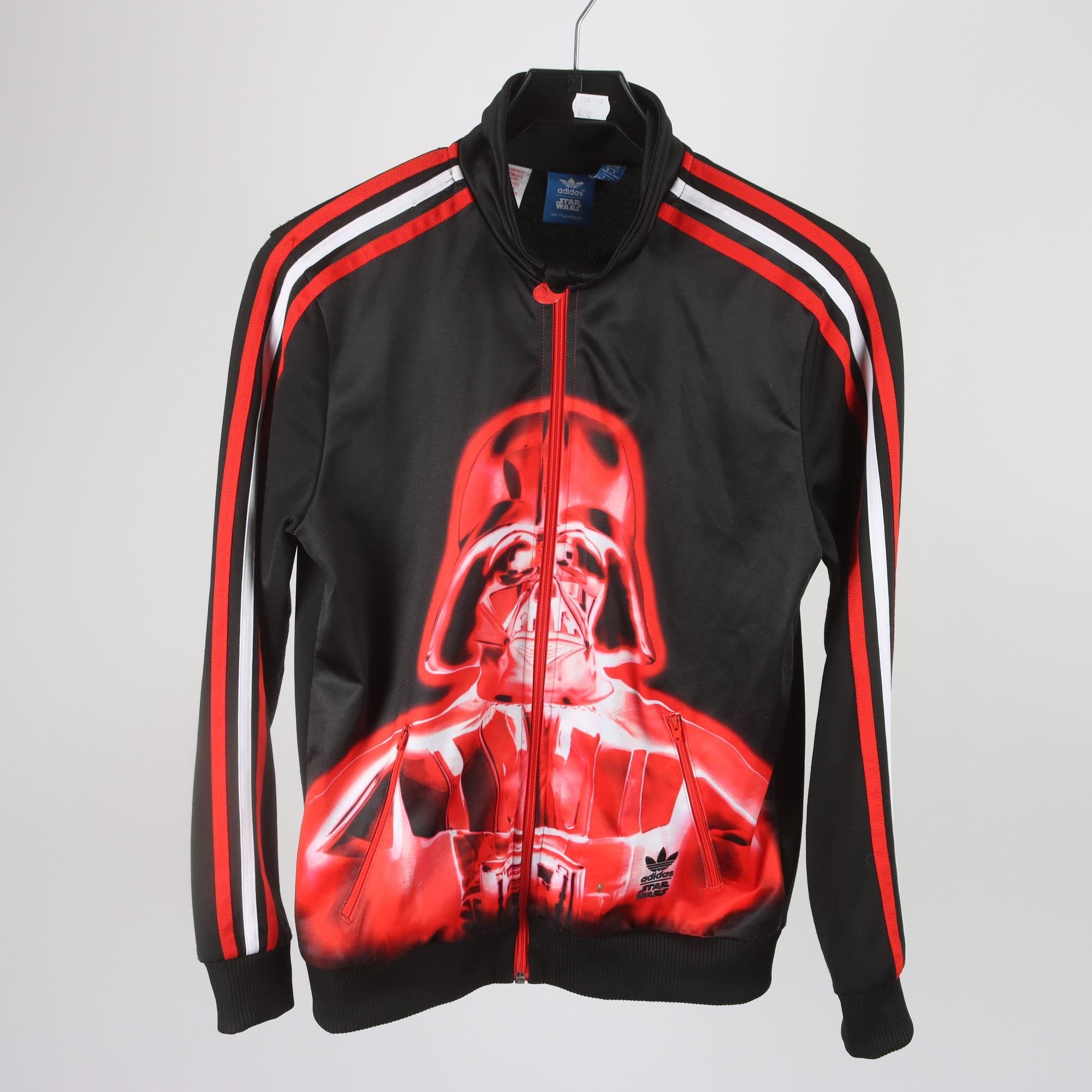 Träningsjacka, Adidas, Star Wars, röd, svart, stl. 164.