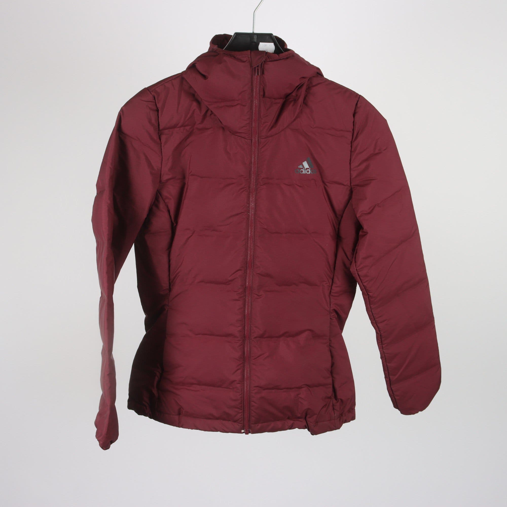 Dunjacka, Adidas, vinröd, stl. XS.