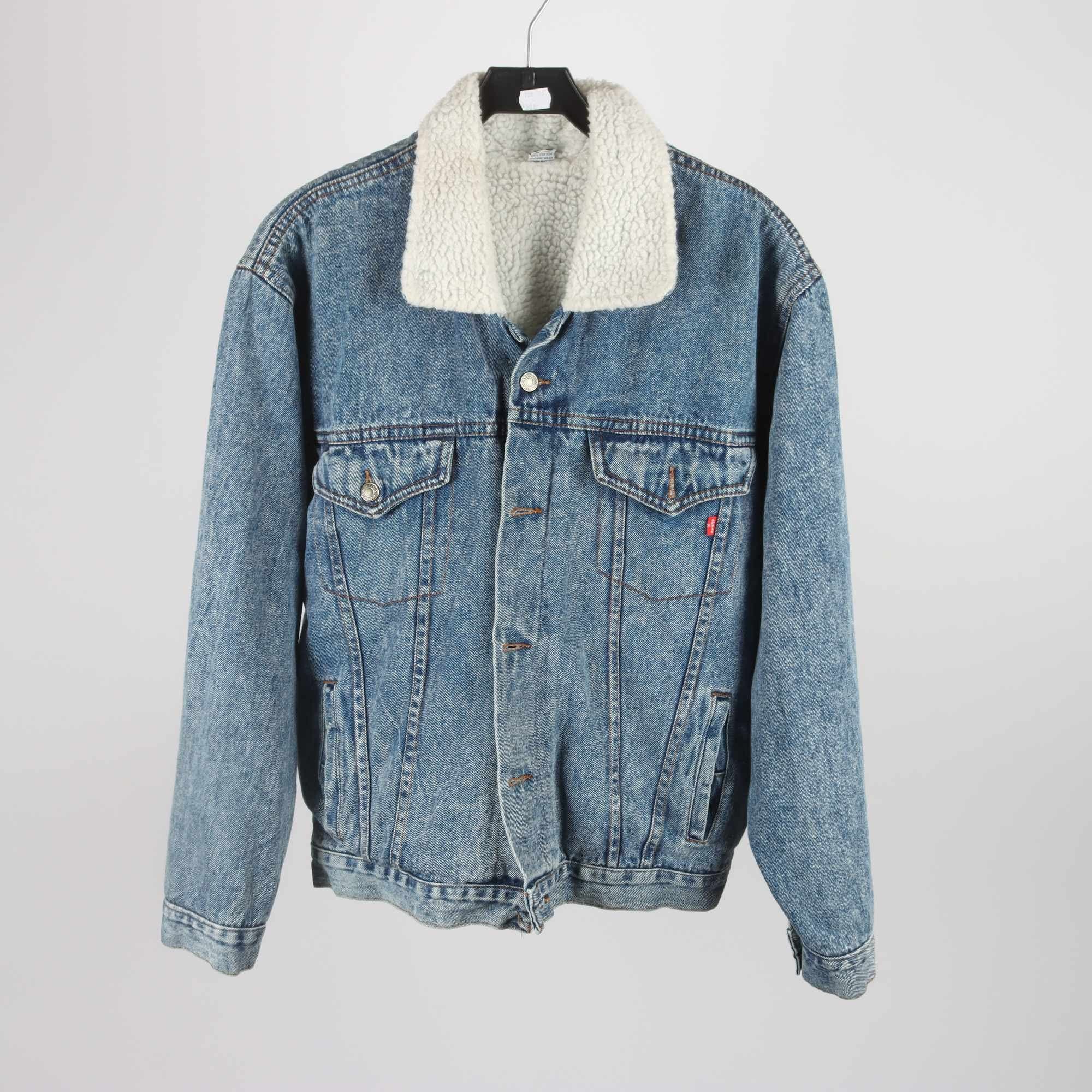 Fodrad jeansjacka, Levis, blå, stl. 40.