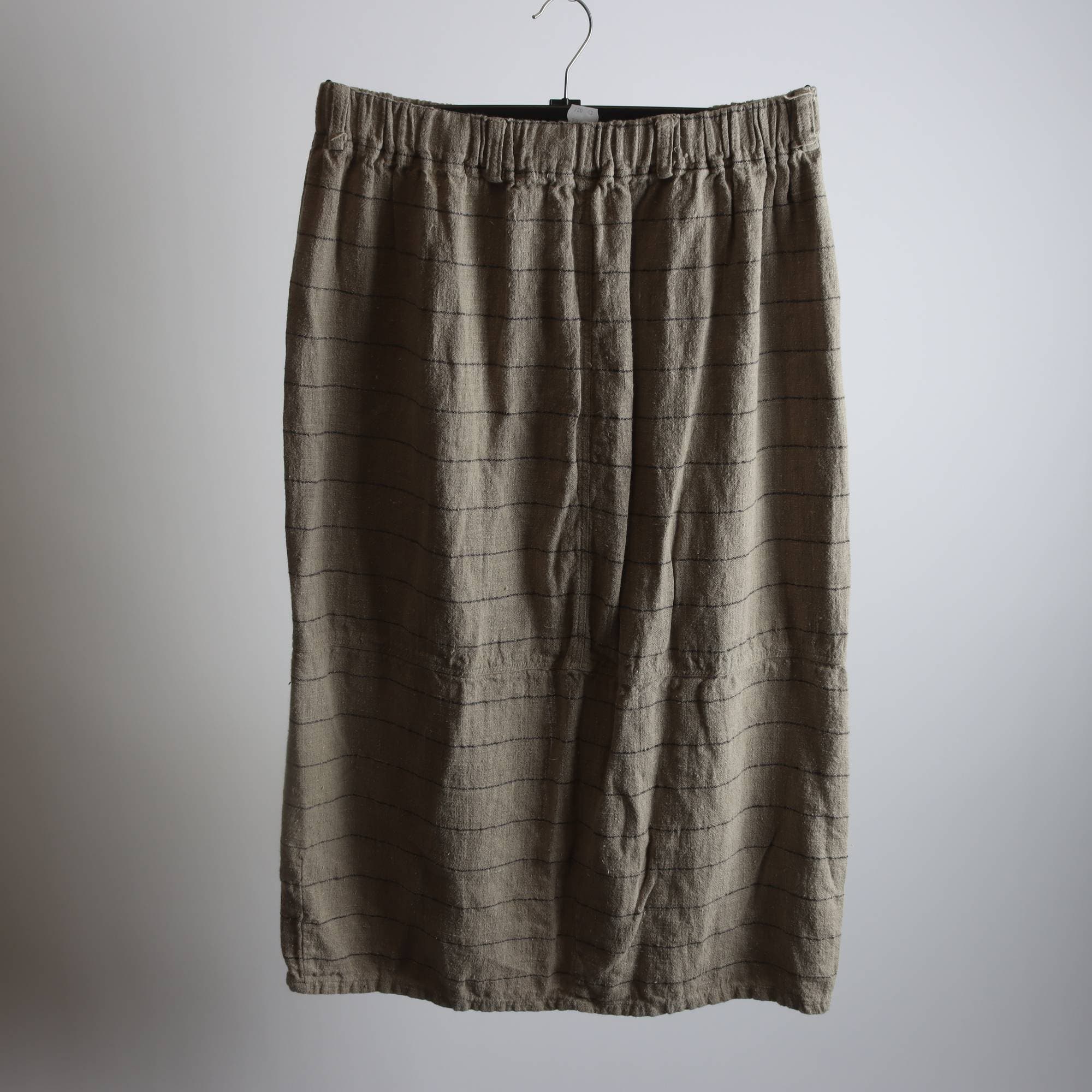 Kjol, Olars Ulla, beige, 100% lin, stl. Stor/kort.