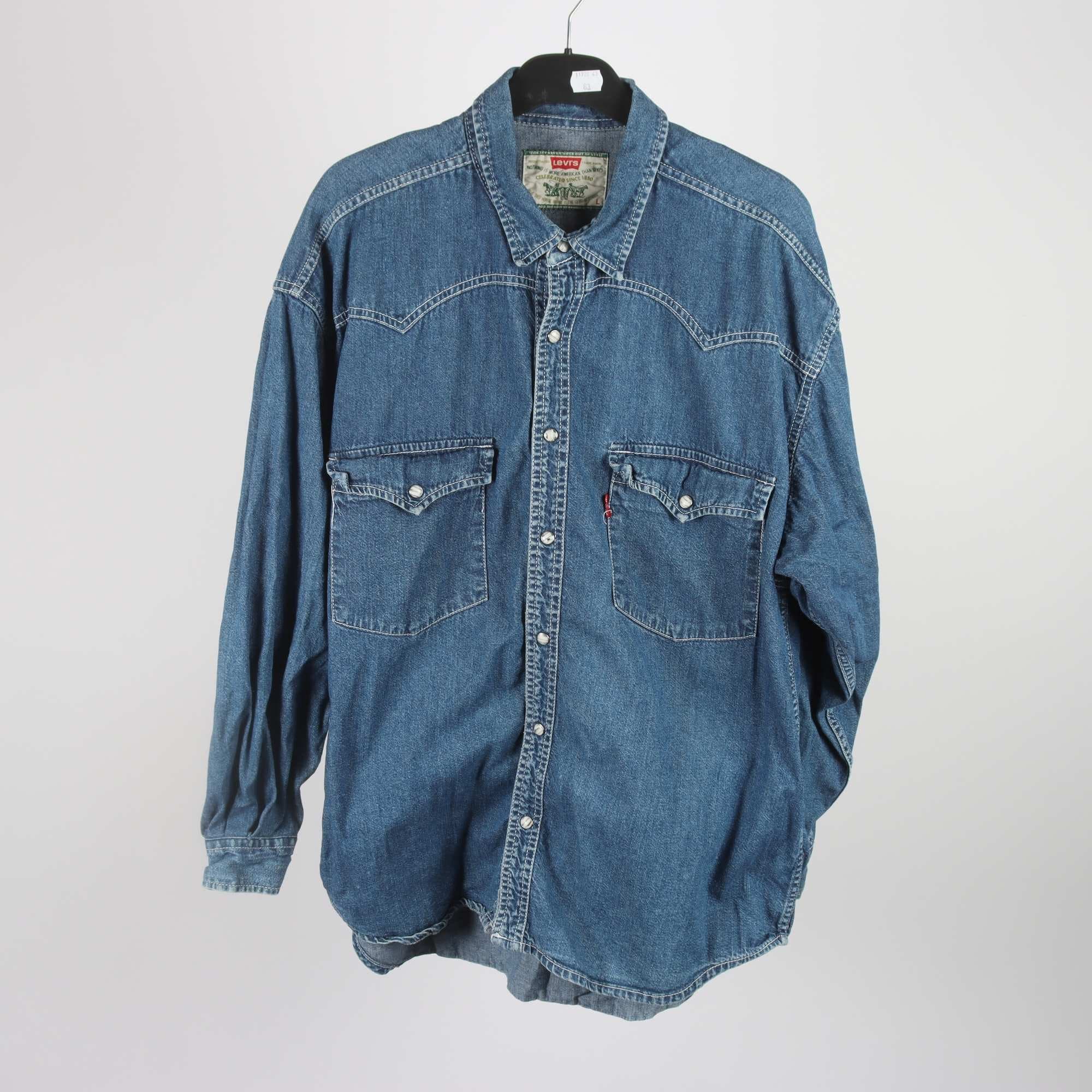 Jeansskjorta, Levis, blå, stl. L
