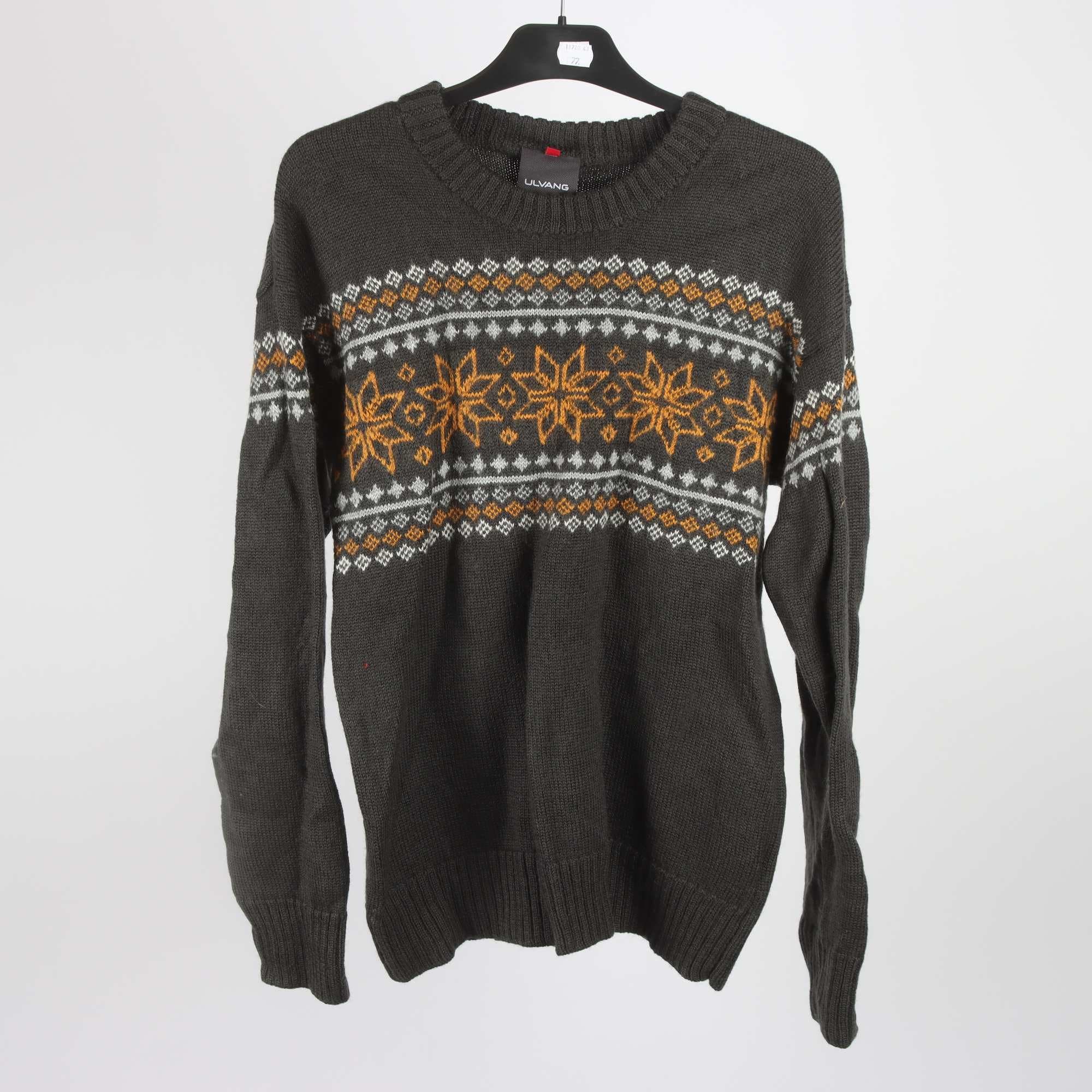 Tröja, Ulvang, grå, mönstrad, 60% ull, stl. XL