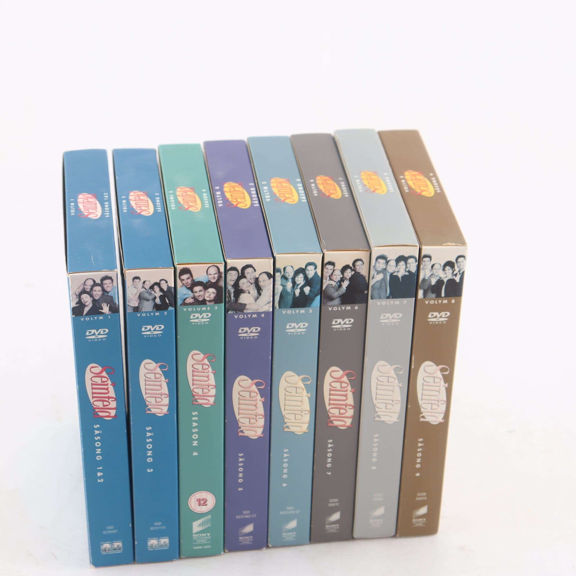 Dvd-boxar, Seinfeld, säsong 1-9. Samfraktas ej.