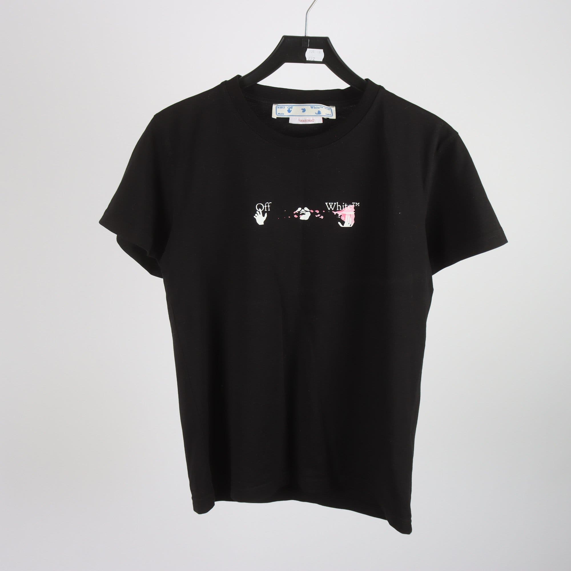T-shirt, Off-White, svart, stl. S.