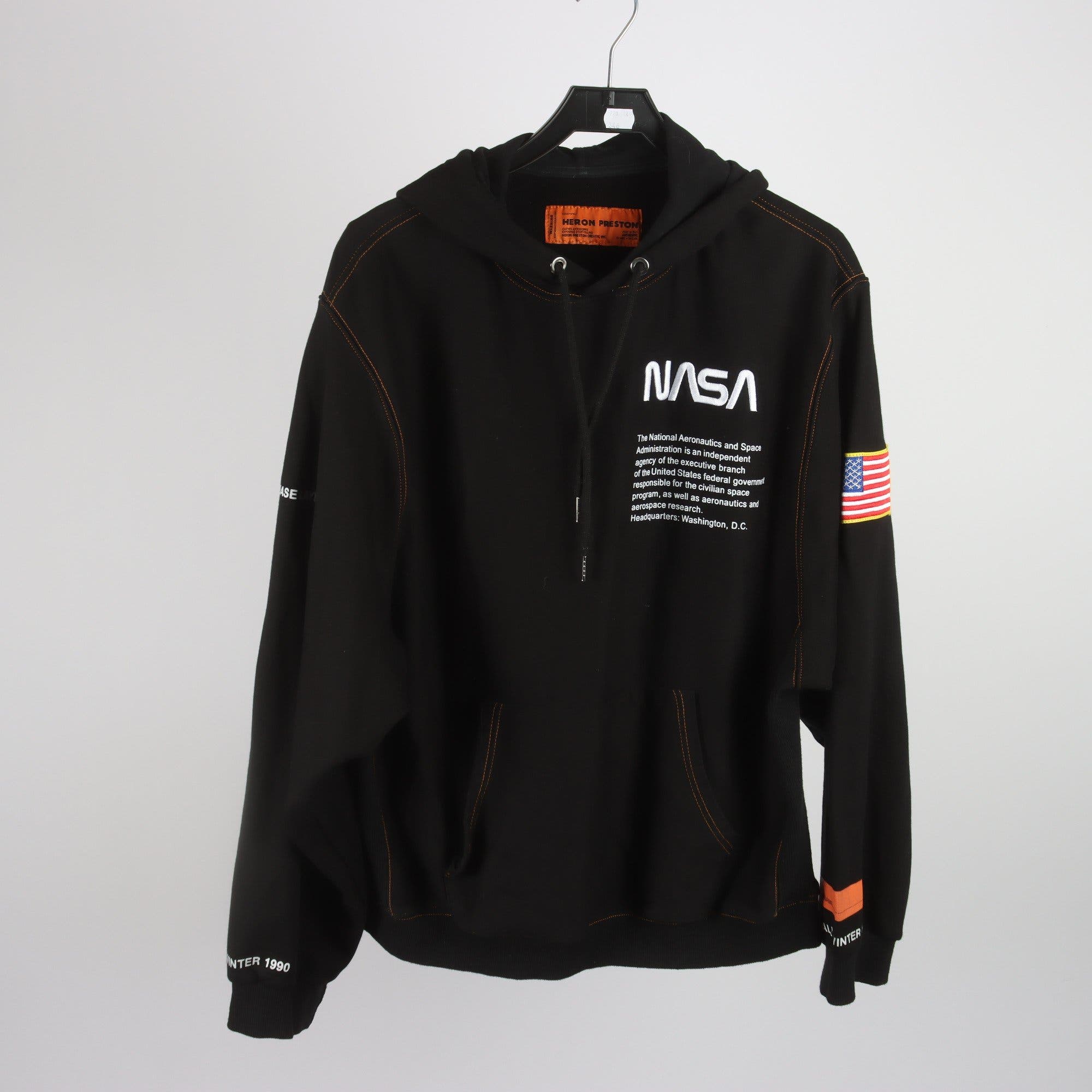 Hoodie, Heron Preston, Nasa, svart, stl. L.