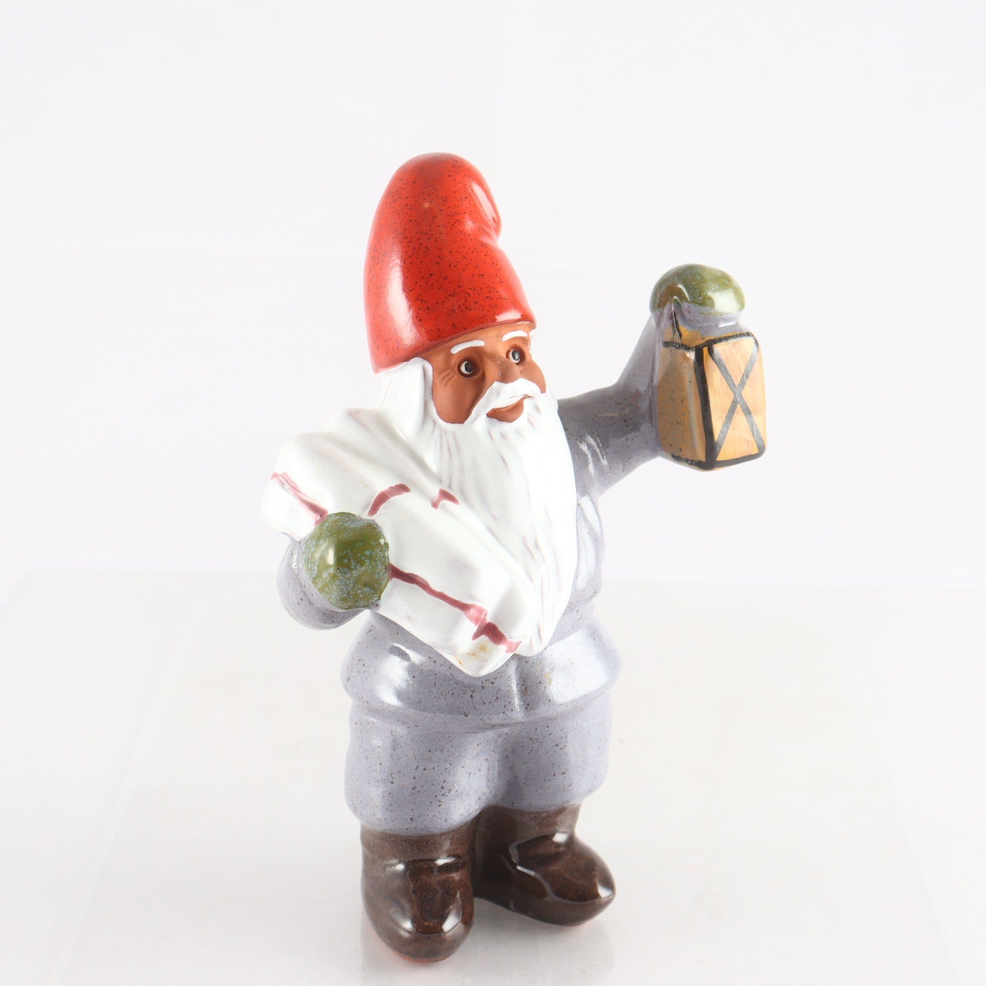 Figurin, keramik, tomte, Rolf Berg