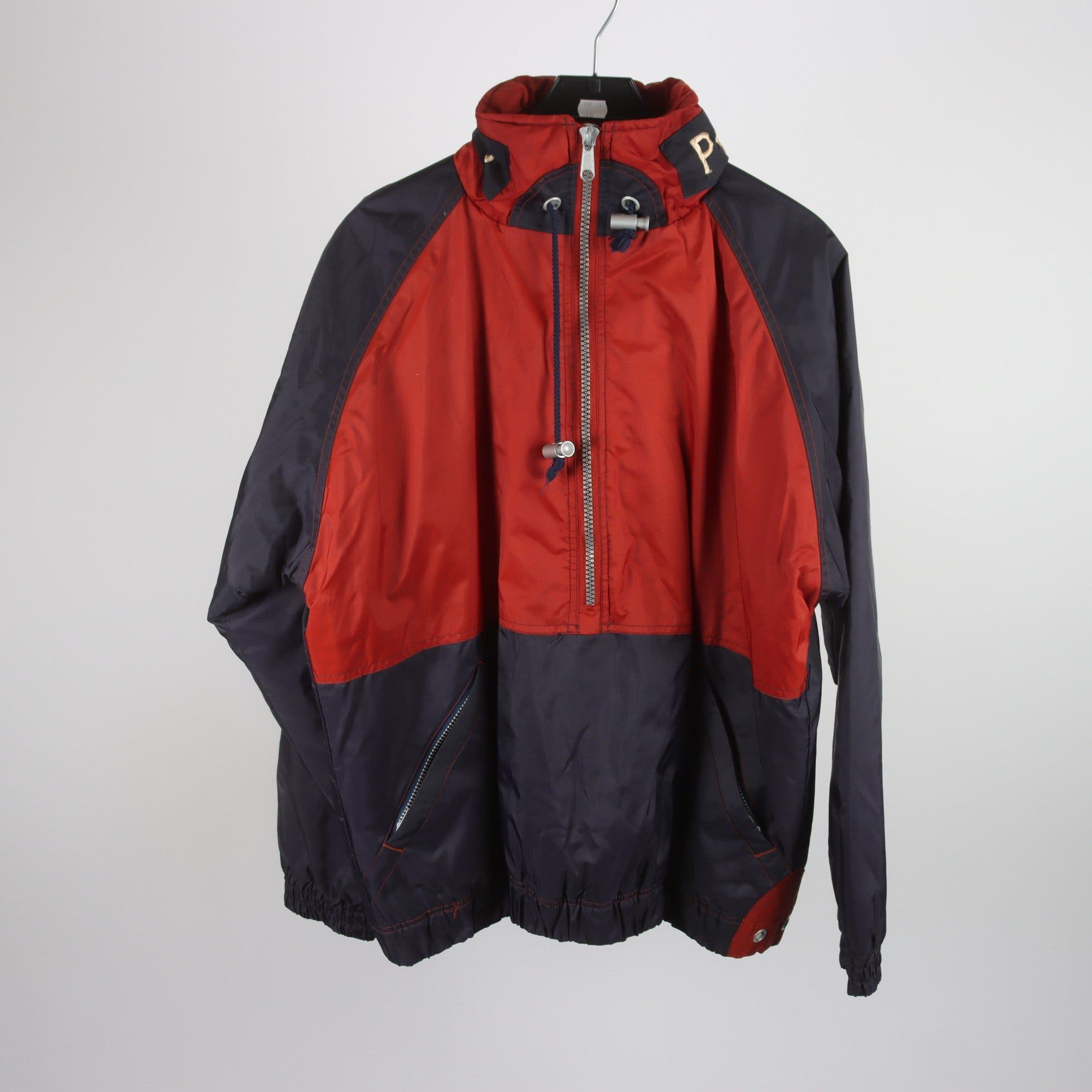 Anorak, Perry Ellis, blå, röd, stl. L.