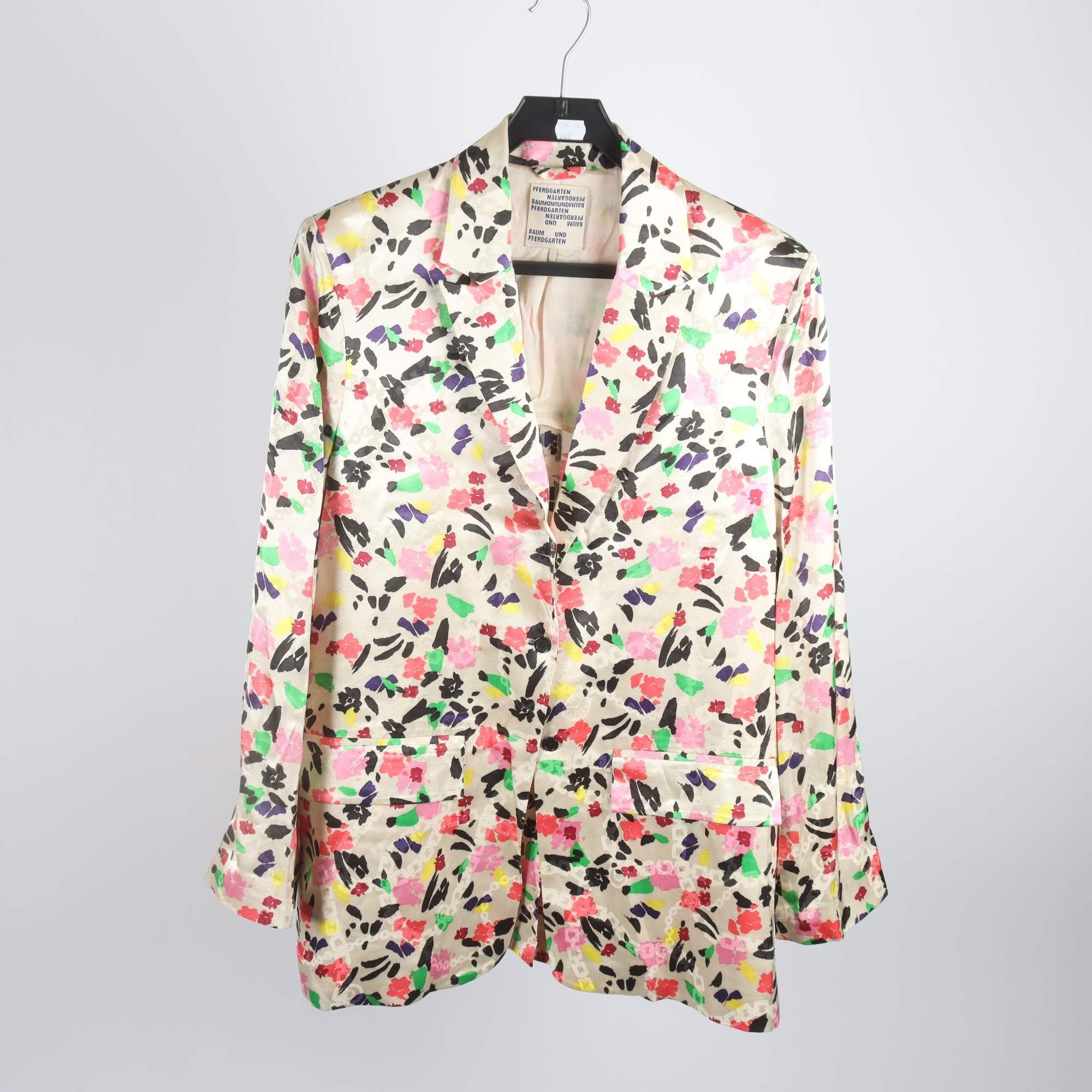 Kavaj, Baum und Pferdgarten, mönstrad, beige, rosa, stl. ca. M.