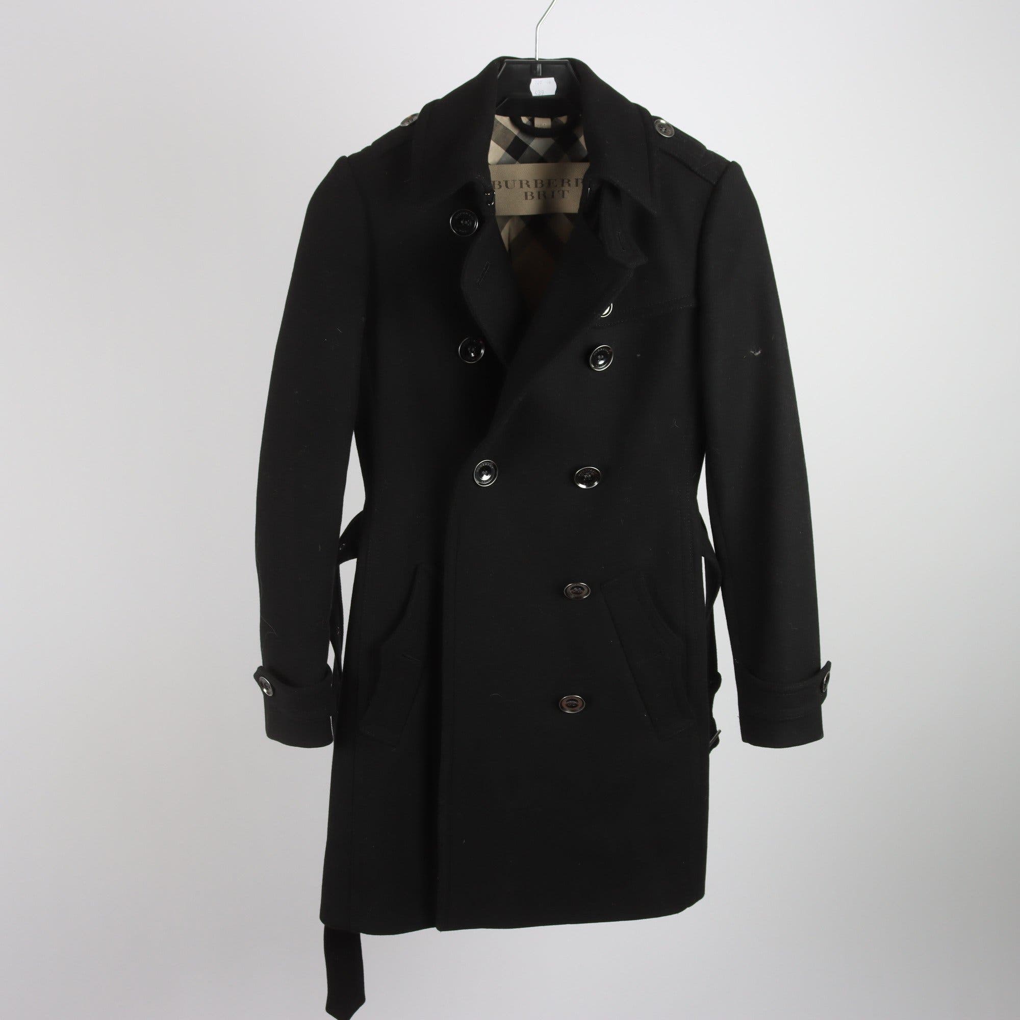 Kappa, Burberry Brit, svart, ull, cashmere, stl. ca. XXS/XS.
