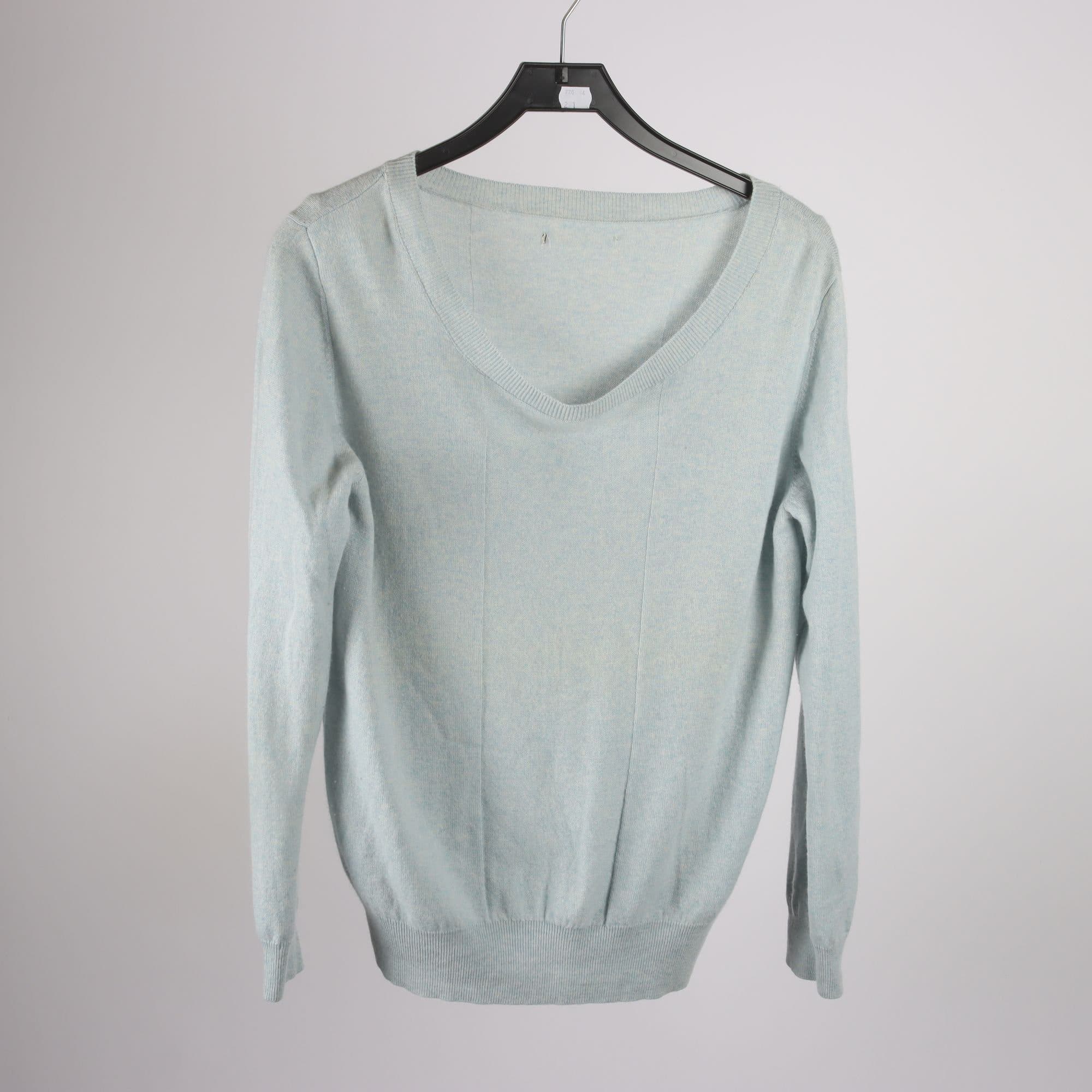 Tröja, Okänd, ljusblå, 100% cashmere, stl. ca. M/L.