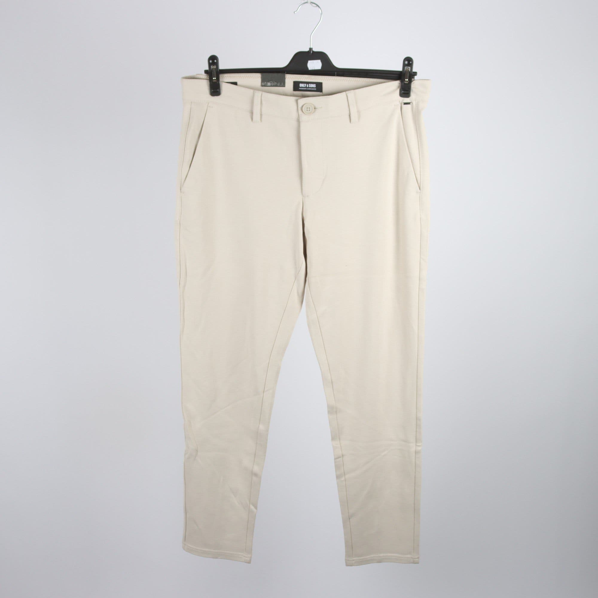 Byxor, Only & Sons, beige, stl. 34″/32.