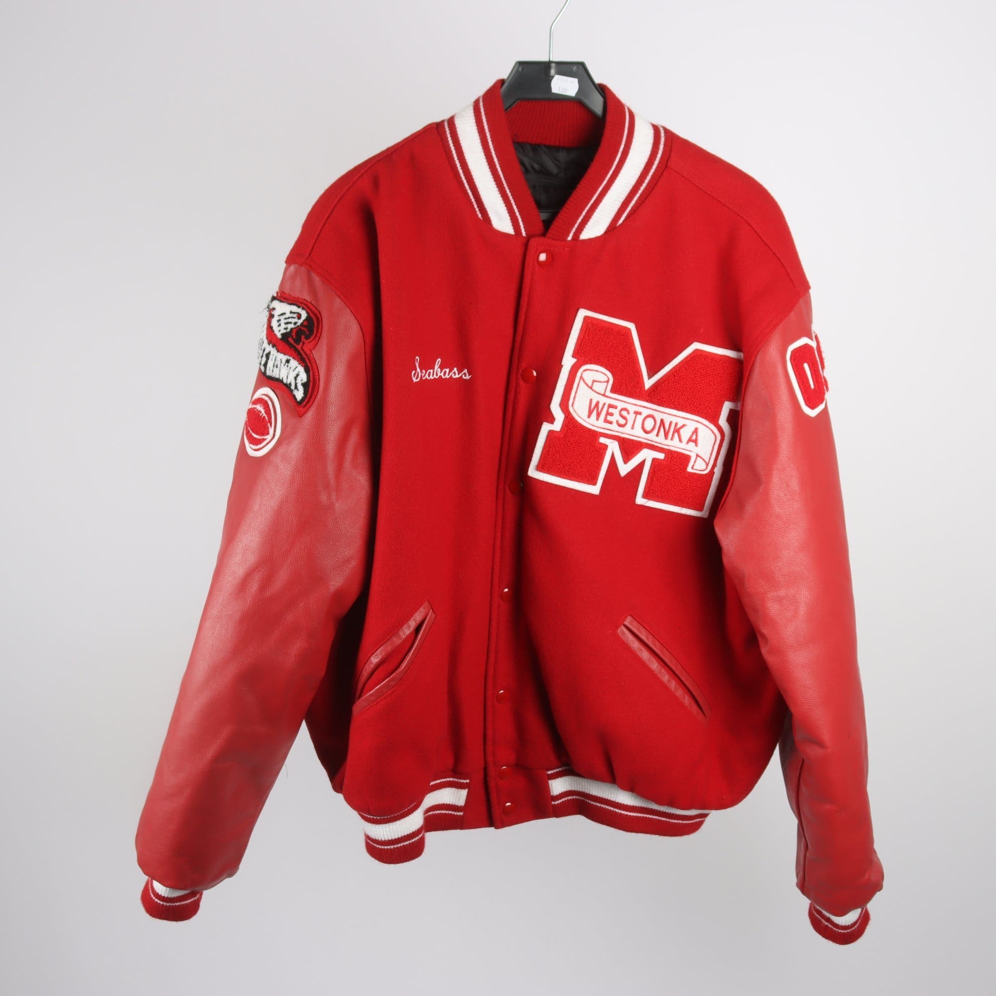 Jacka, Rennoc, röd, vit, stl. XL