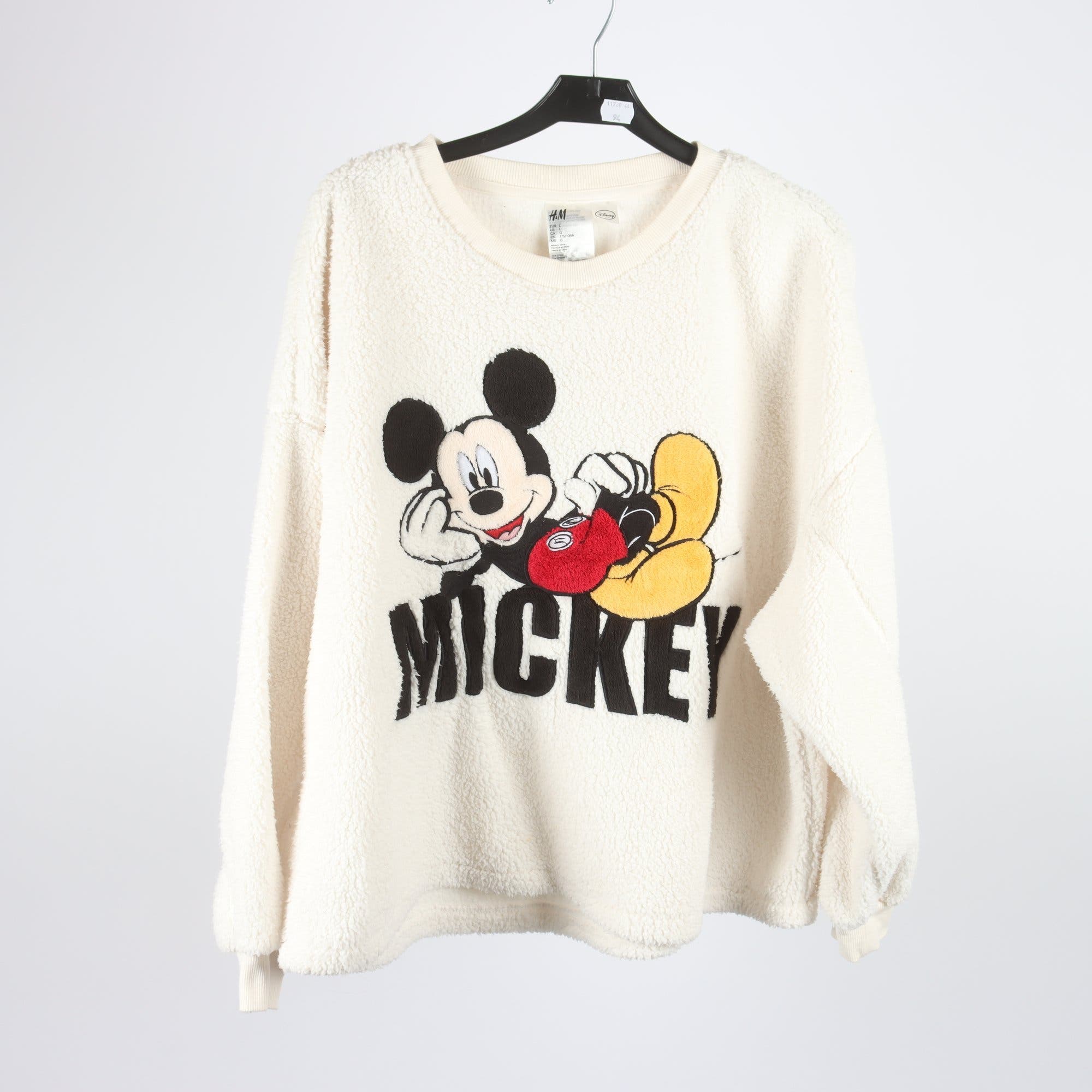 Tröja, H&M, Disney, Mickey Mouse, offwhite, stl. L