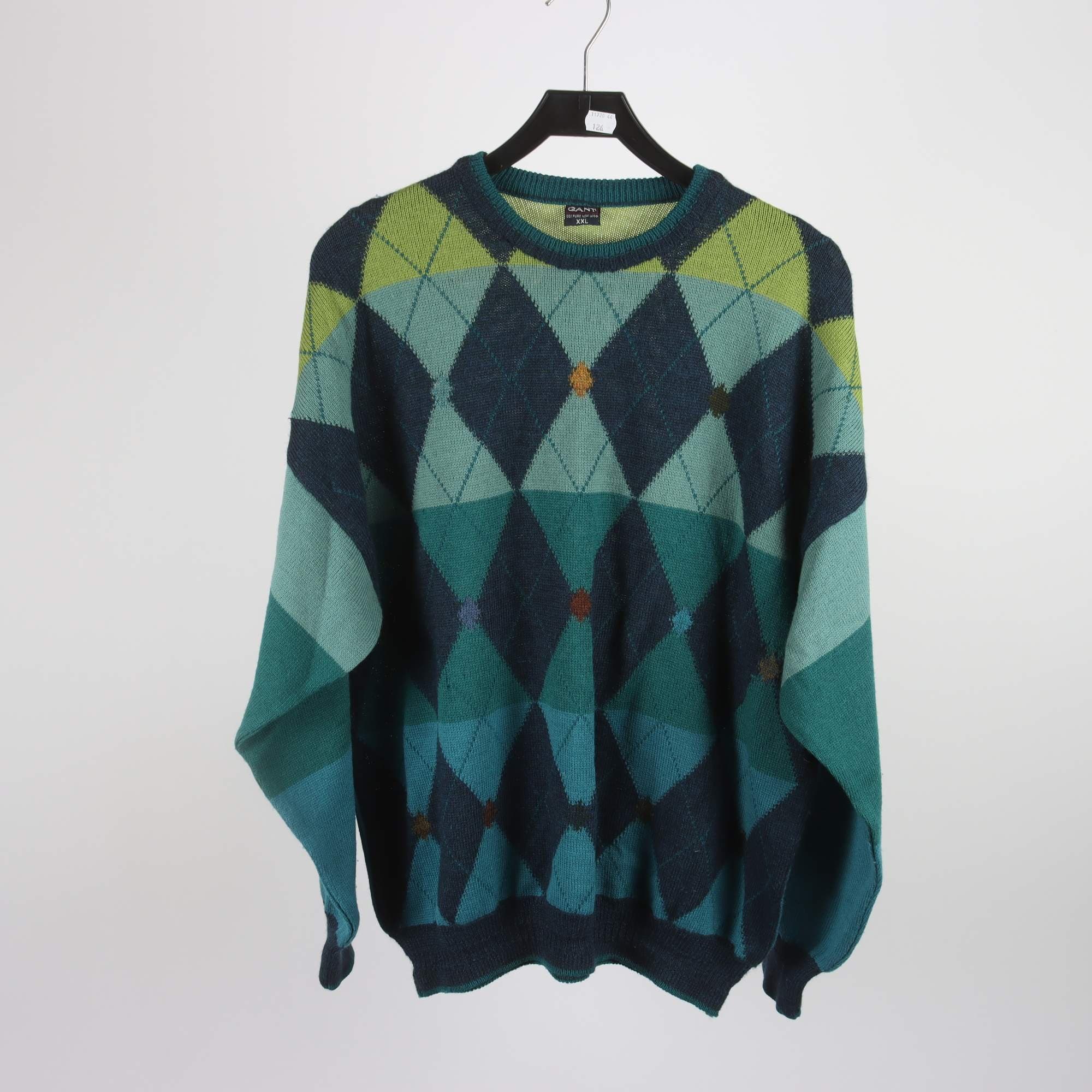 Tröja, Gant, flerfärgad, 100% ull, stl. XXL