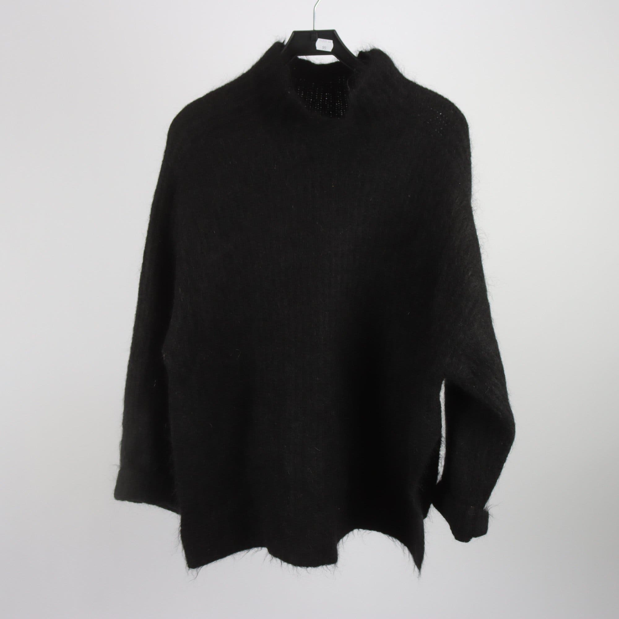 Tröja, H&M, svart, mohair/ull blandning, stl. L