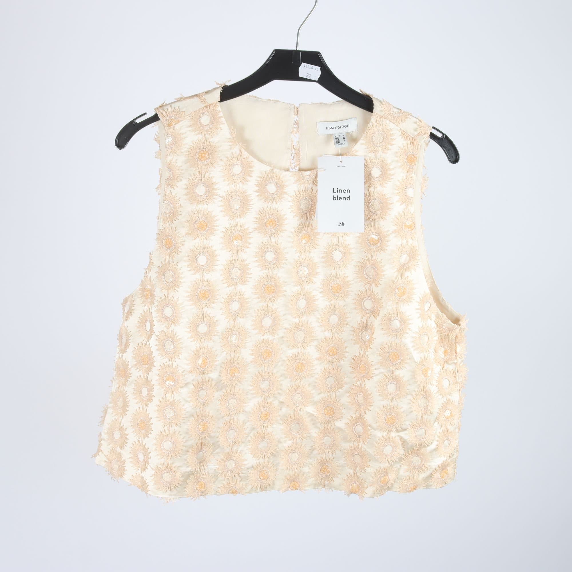 Linne, H&M Edition, offwhite/beige, linneblandning, stl. M