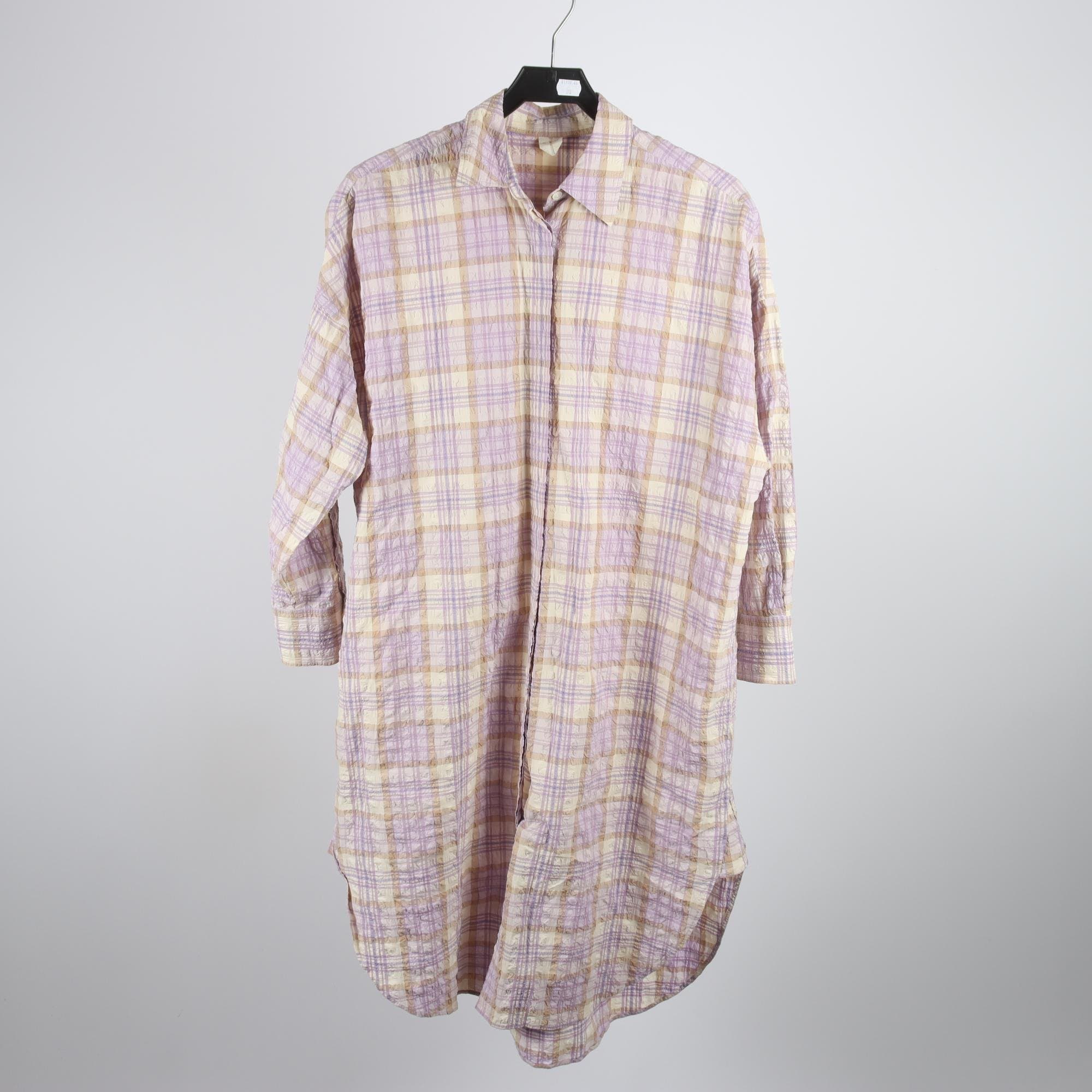 Skjortklänning, Arket, lila/beige, stl. 36