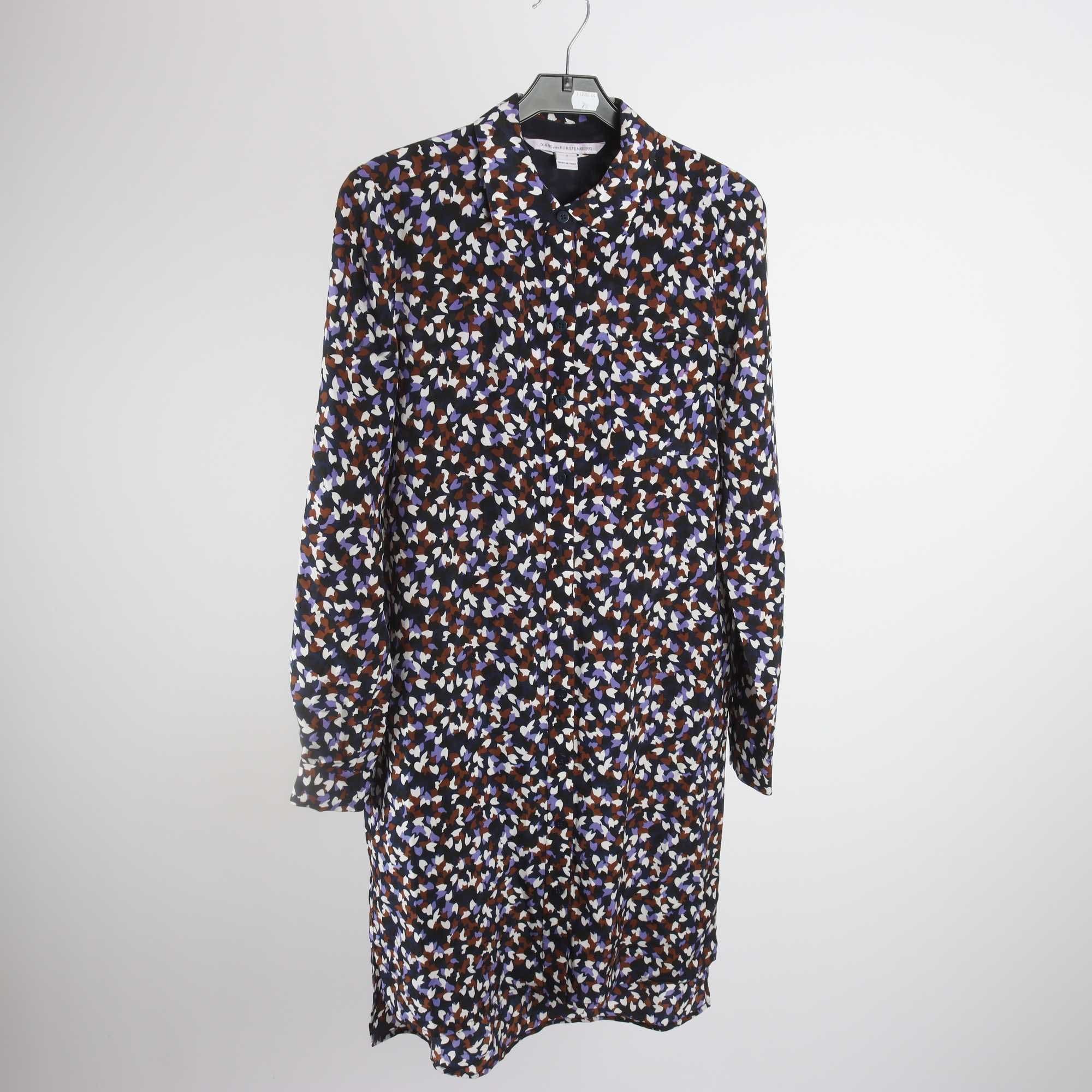 Klänning, Diane von Furstenberg, mönstrad, stl. 0 (XS)