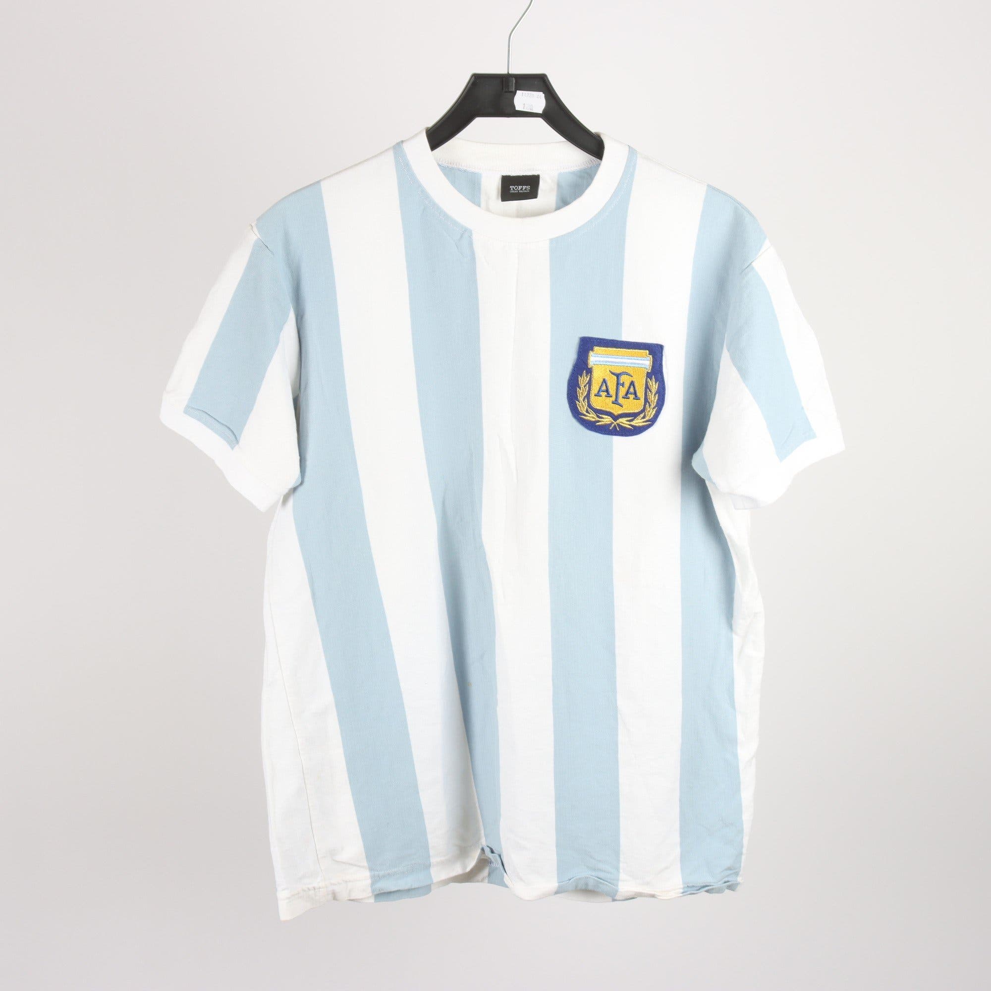 T-shirt, Toffs, Argentina Maradona, blå, vit, randig, stl. L