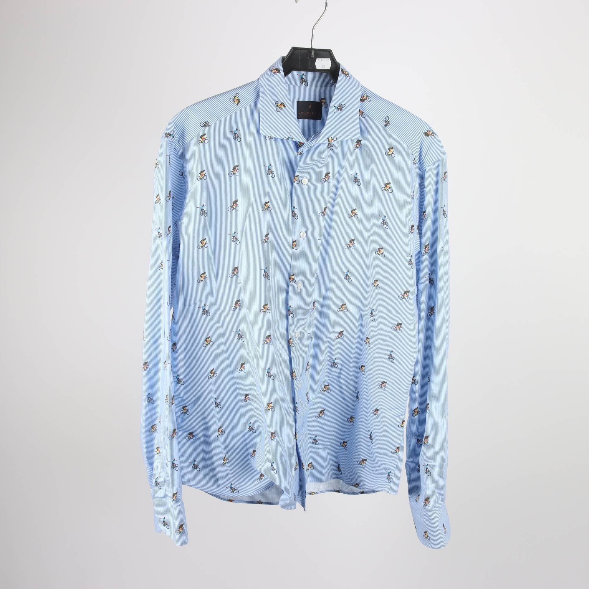 Skjorta, La Chemise, blå, mönstrad, stl. L