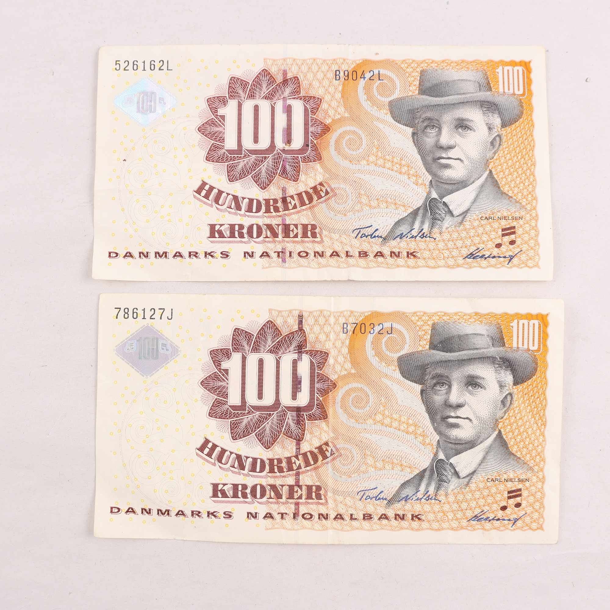 Sedlar, 100 Kroner, Danmark, 2 st