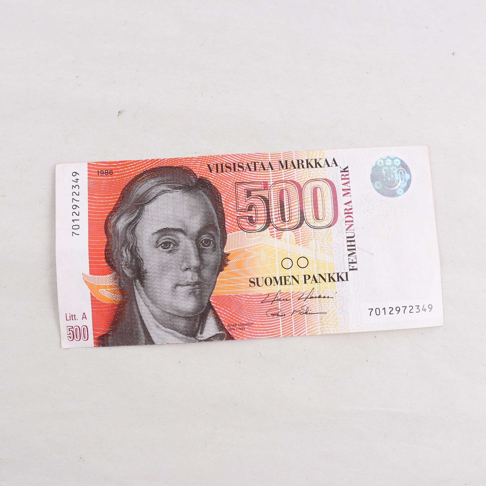 Sedel, 500 Markkaa, Finland