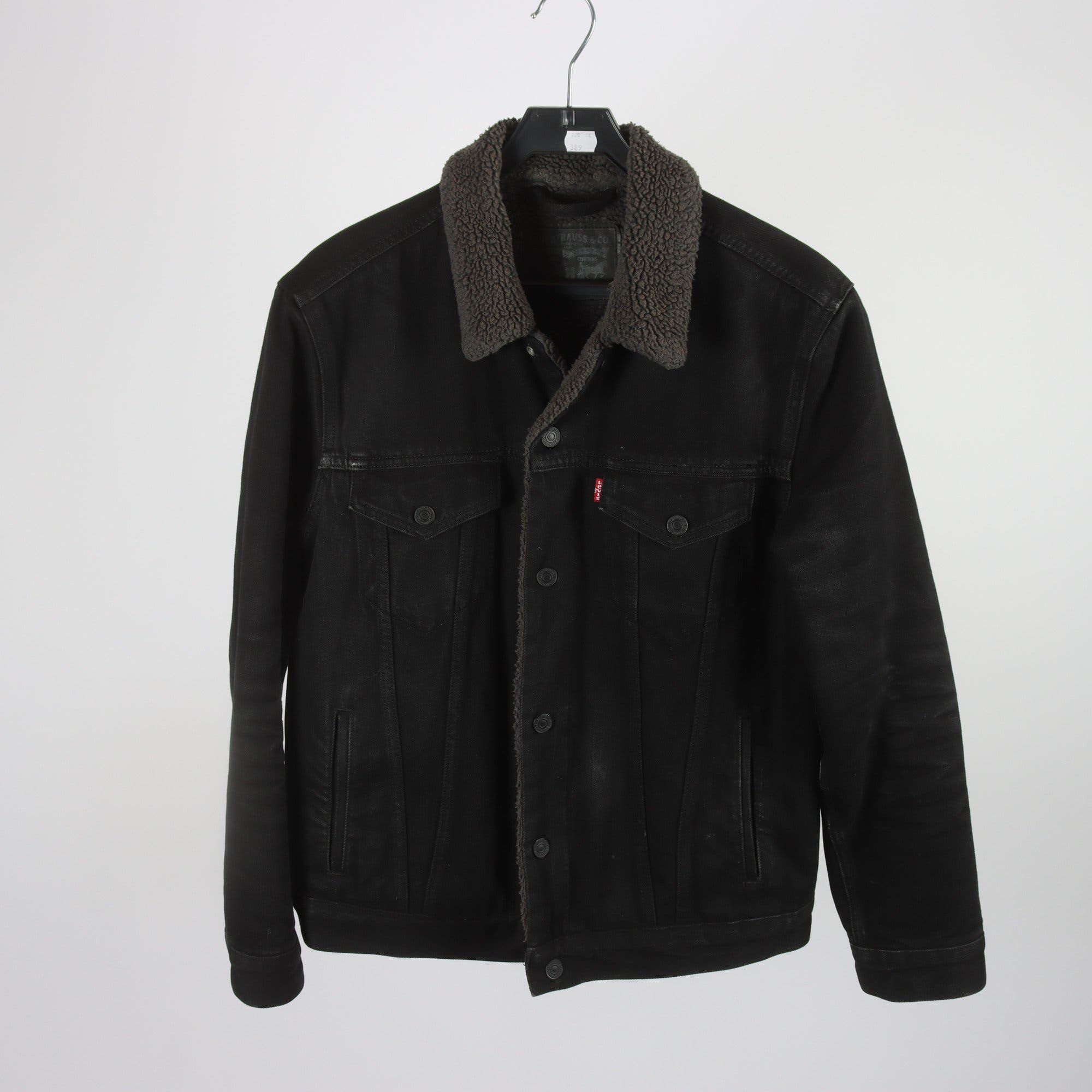 Fodrad jeansjacka, Levis, svart, stl. M.