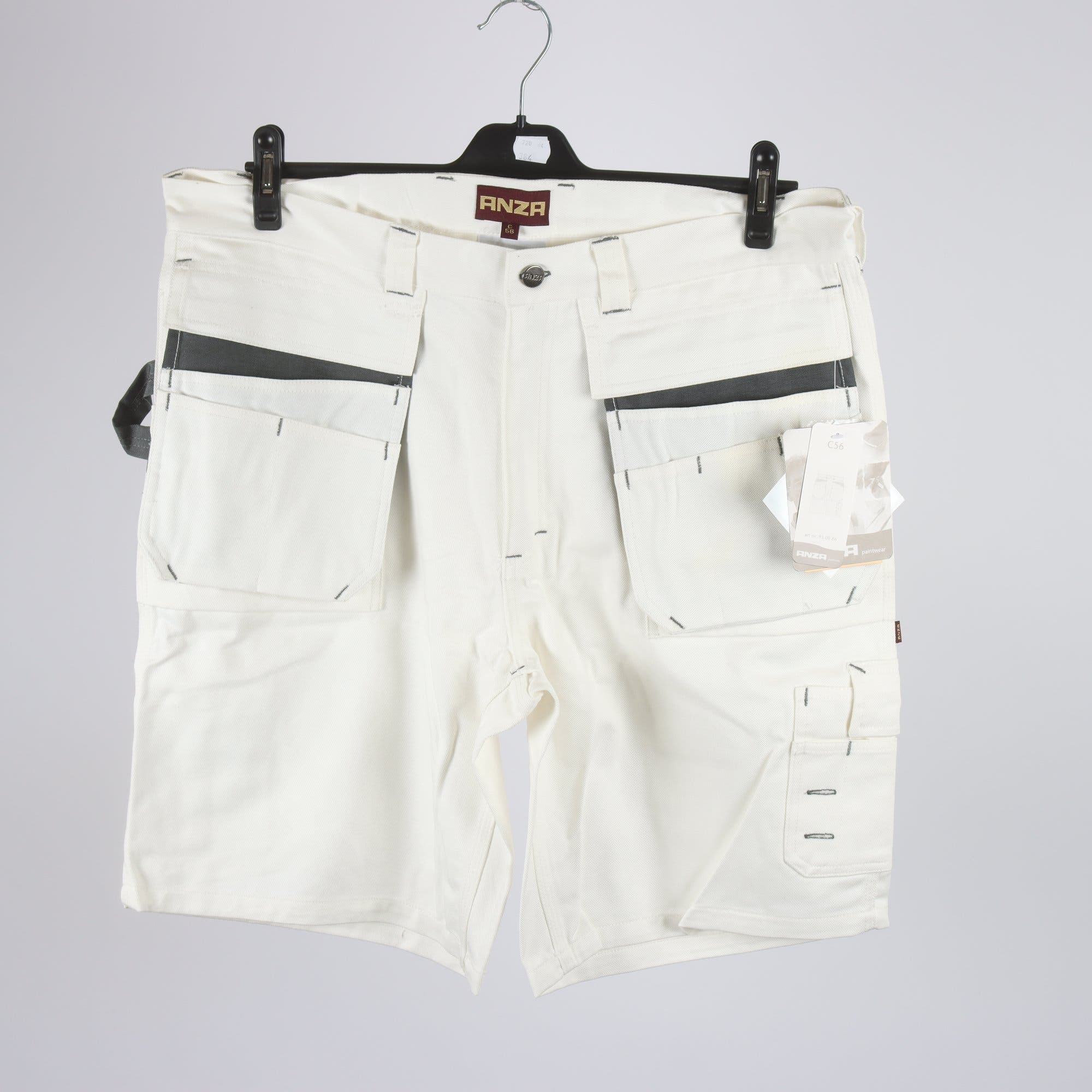 Arbetsshorts, Anza, vit, stl. C56.
